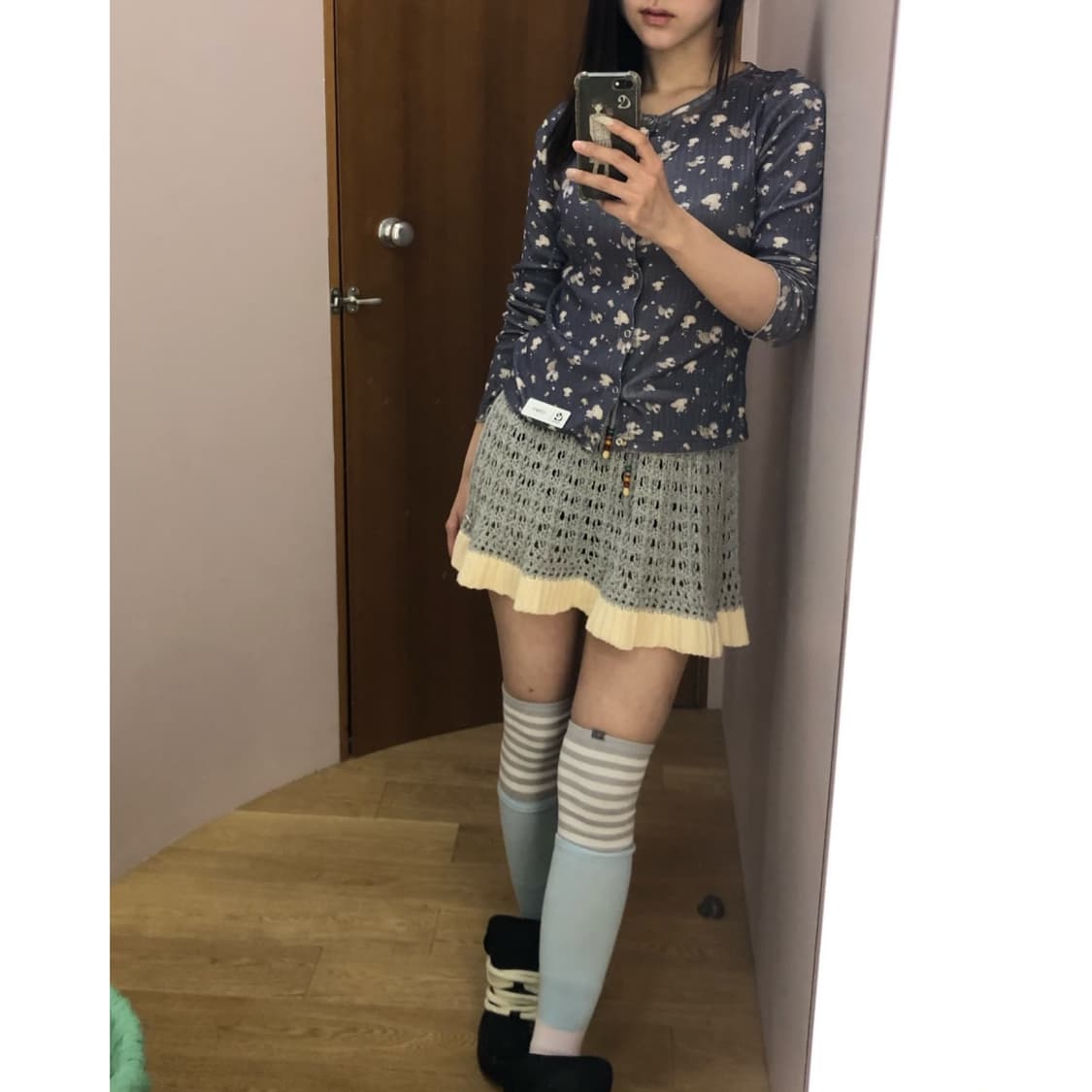 코이세이오 코튼 커들 롱슬리브 네이비 상품이미지7