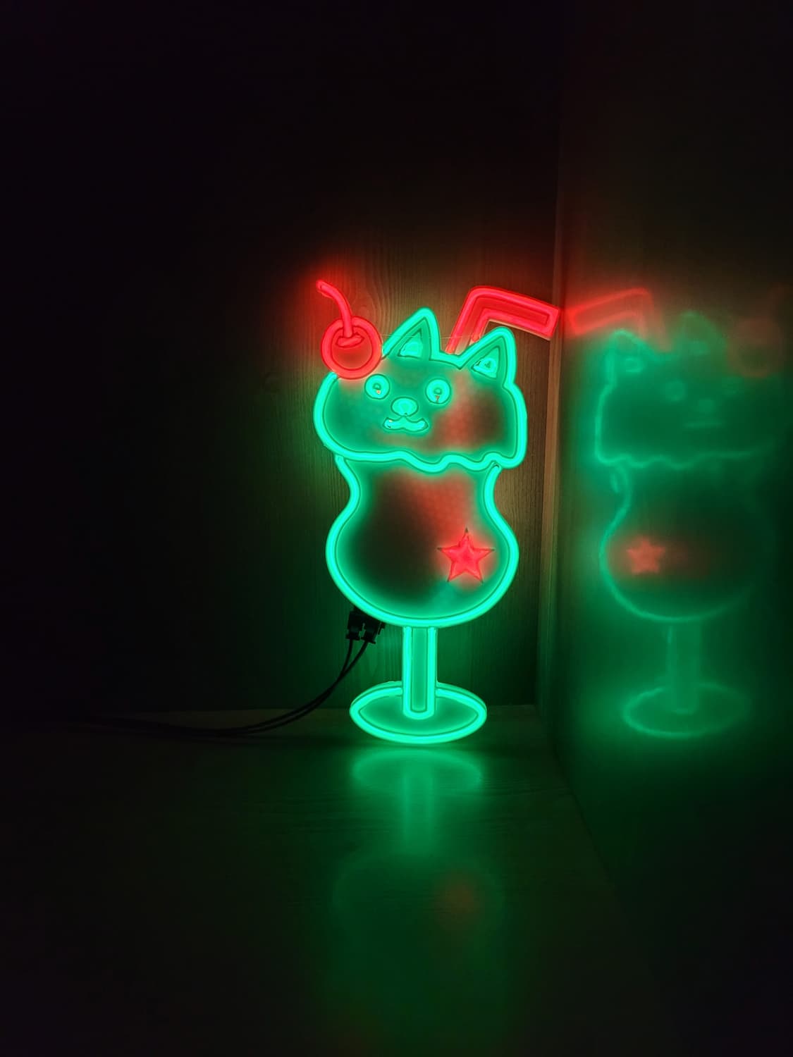 고양이 메론소다 네온사인 led 램프 무드등 상품이미지4