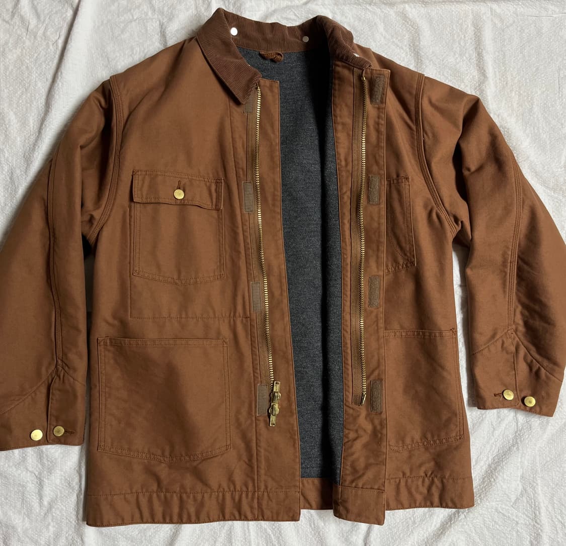 (3)언유즈드 UNUSED 덕 커버올 자켓 (브라운) 워크자켓 상품이미지7