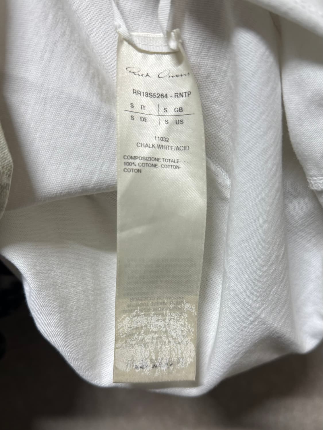 S / Rick Owens 릭오웬스 18SS 런웨이 그래픽 티셔츠 상품이미지5