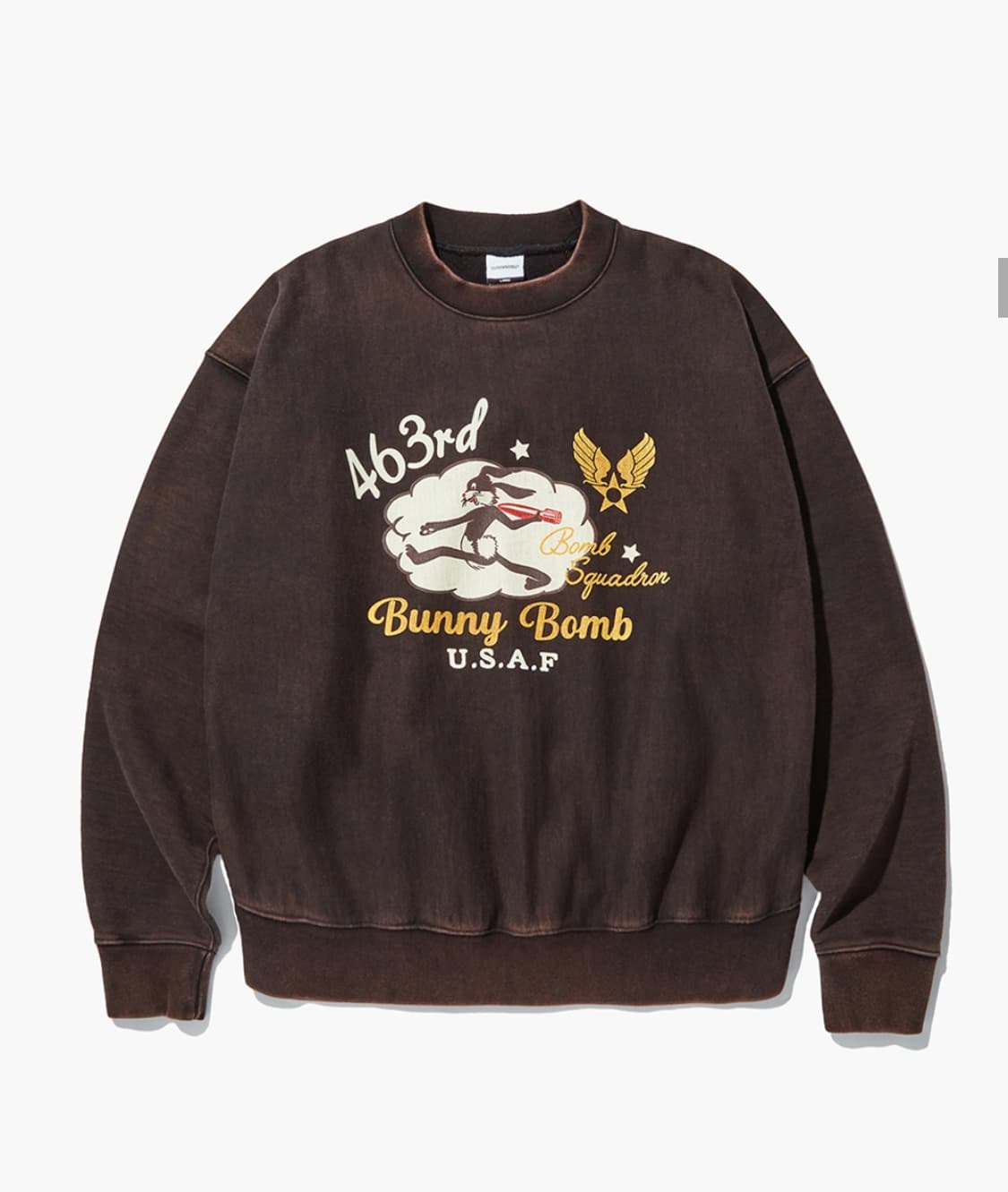 아웃스탠딩 bunny bomb 맨투맨 빈티지 블랙 S 상품이미지1