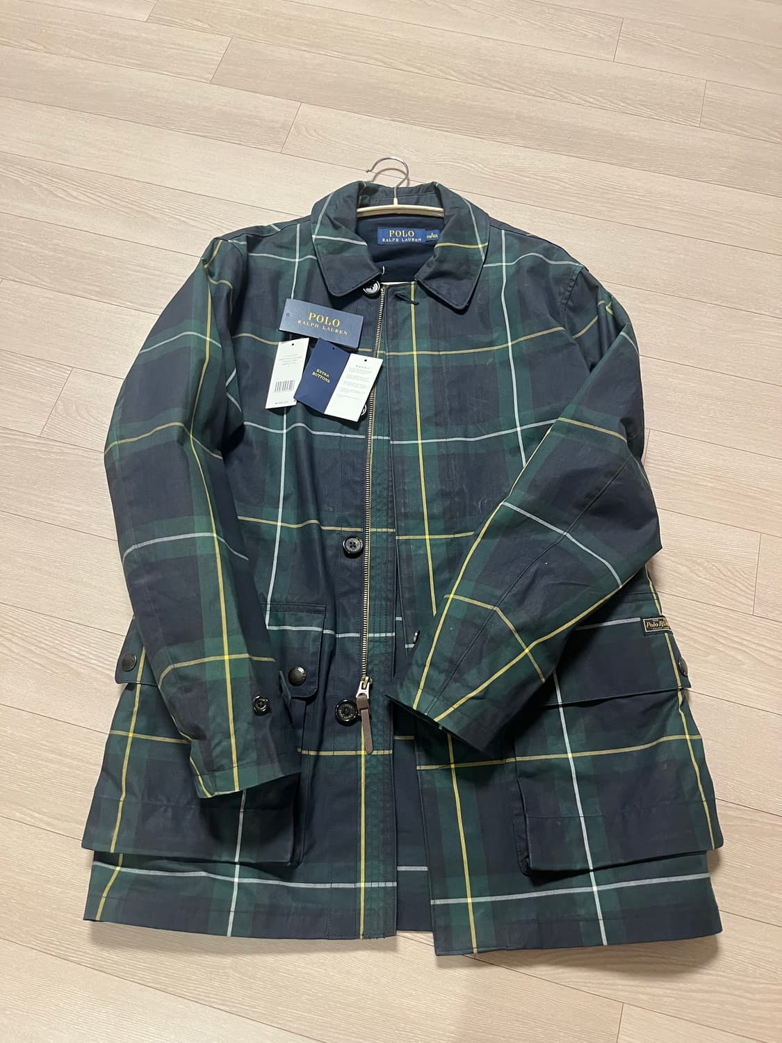 [S]폴로 랄프로렌 블랙와치 타탄체크 왁싱 자켓 상품이미지1