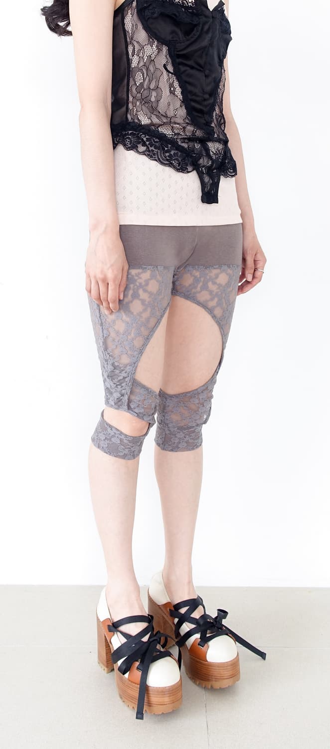 샵페어리 레이스 레깅스 그레이 상품이미지1