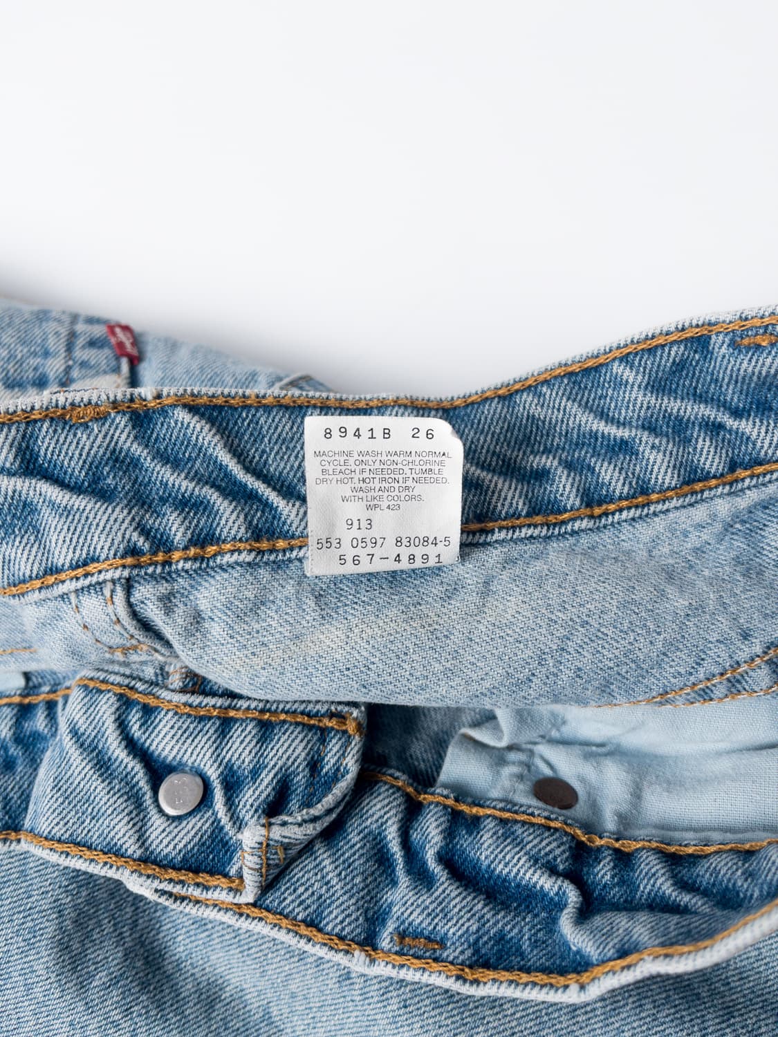 90’s 미제 리바이스 567 루즈 핏 엑스트라 와이드 레그 32x30 상품이미지5