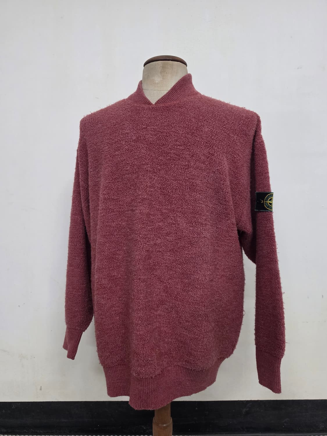 80s 스톤 아일랜드 그린 엣지 테디 니트 상품이미지1