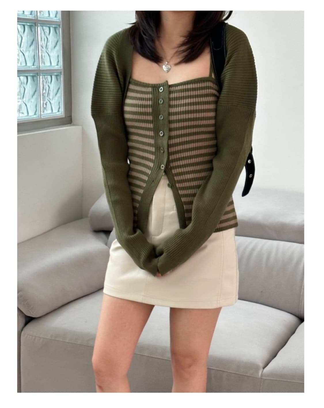 스트라이프 나시 볼레로 세트 (새상품) 상품이미지1