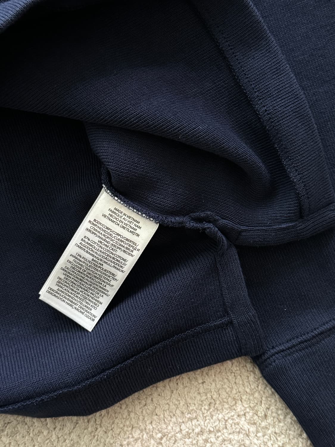 (새상품/정품) 폴로 보이즈 반집업 맨투맨(네이비) 상품이미지4