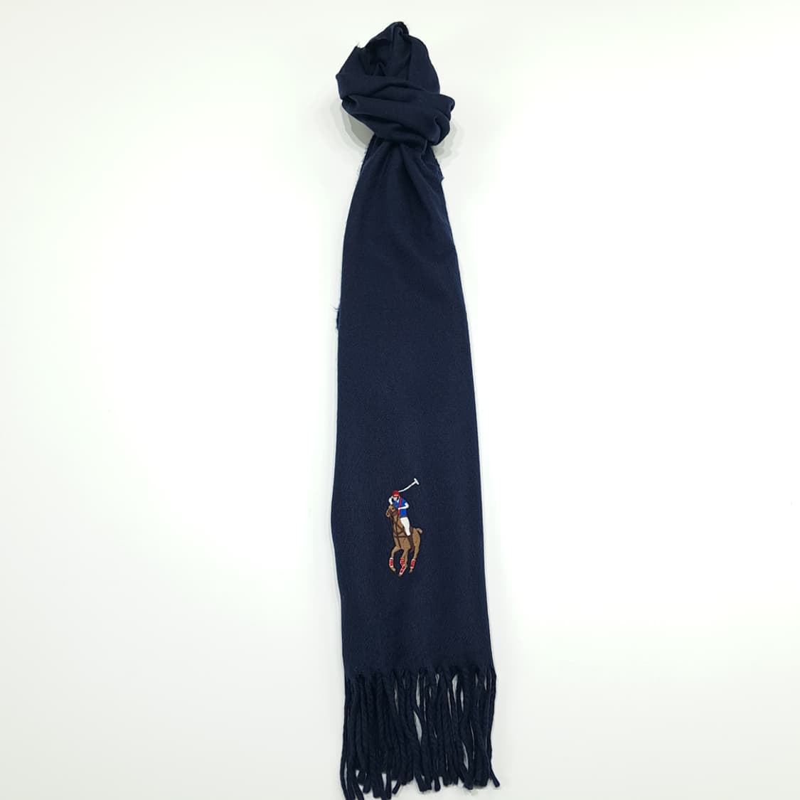 MX261 폴로 랄프로렌 네이비 빅로고 램스울 목도리 머플러 상품이미지4