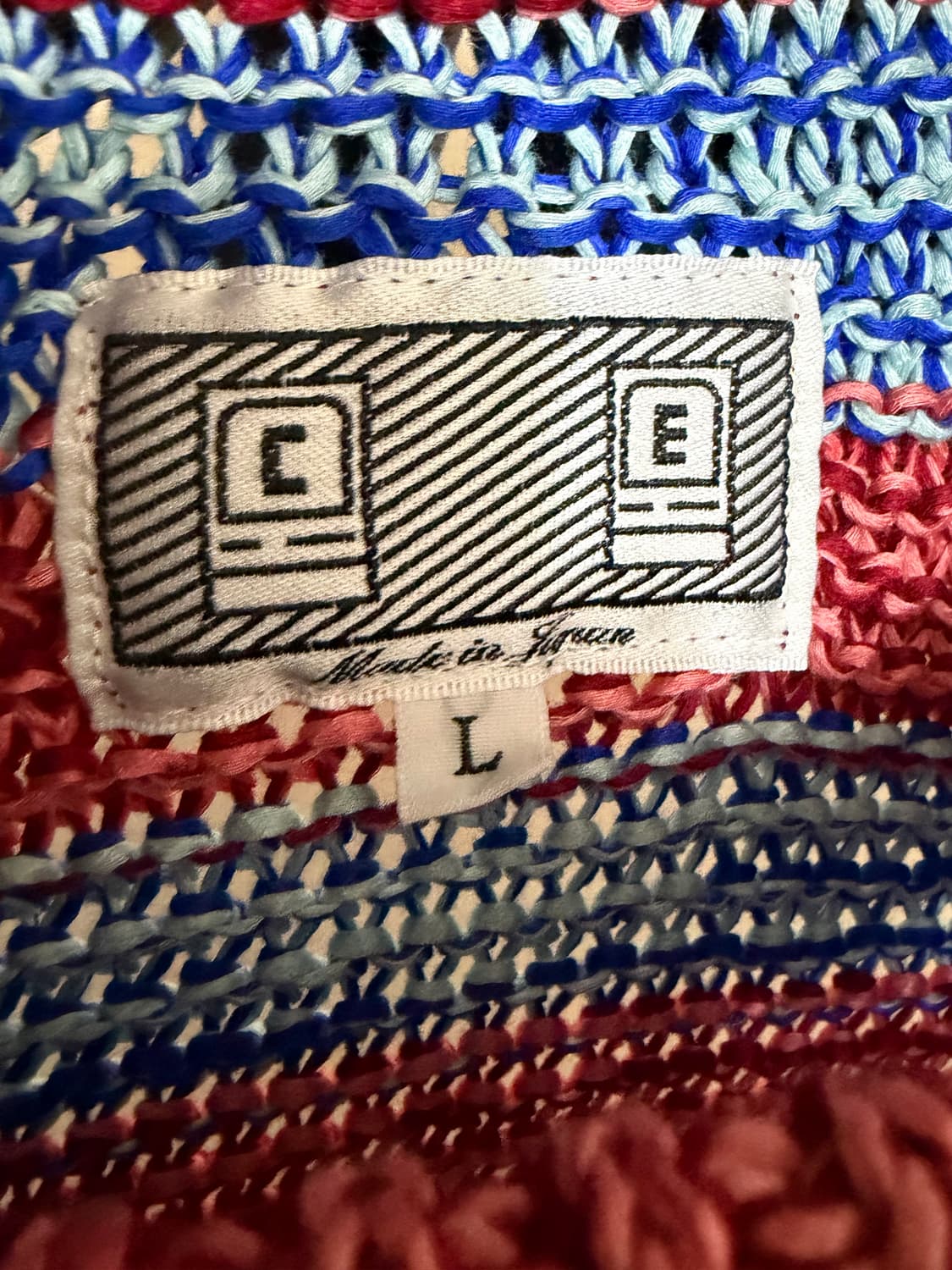 새상품)21SS 카브엠트 스트라이프 루즈 와플 믹스 니트 상품이미지4