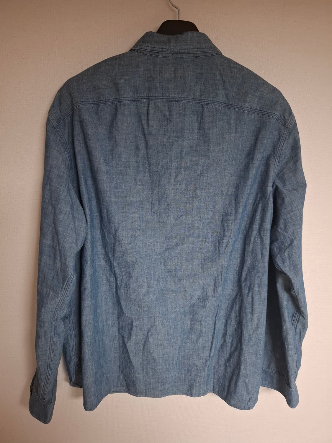 XL RRL 더블알엘 샴브레이 블루 데님 셔츠 상품이미지8