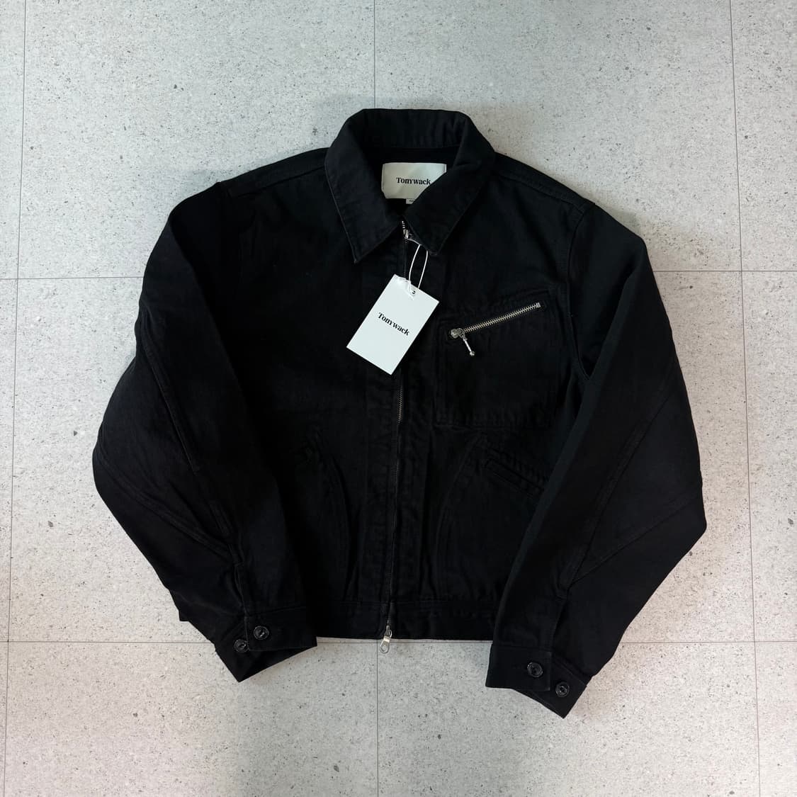 토니웩 Rinsed 데님 워크 자켓 블랙 상품이미지1