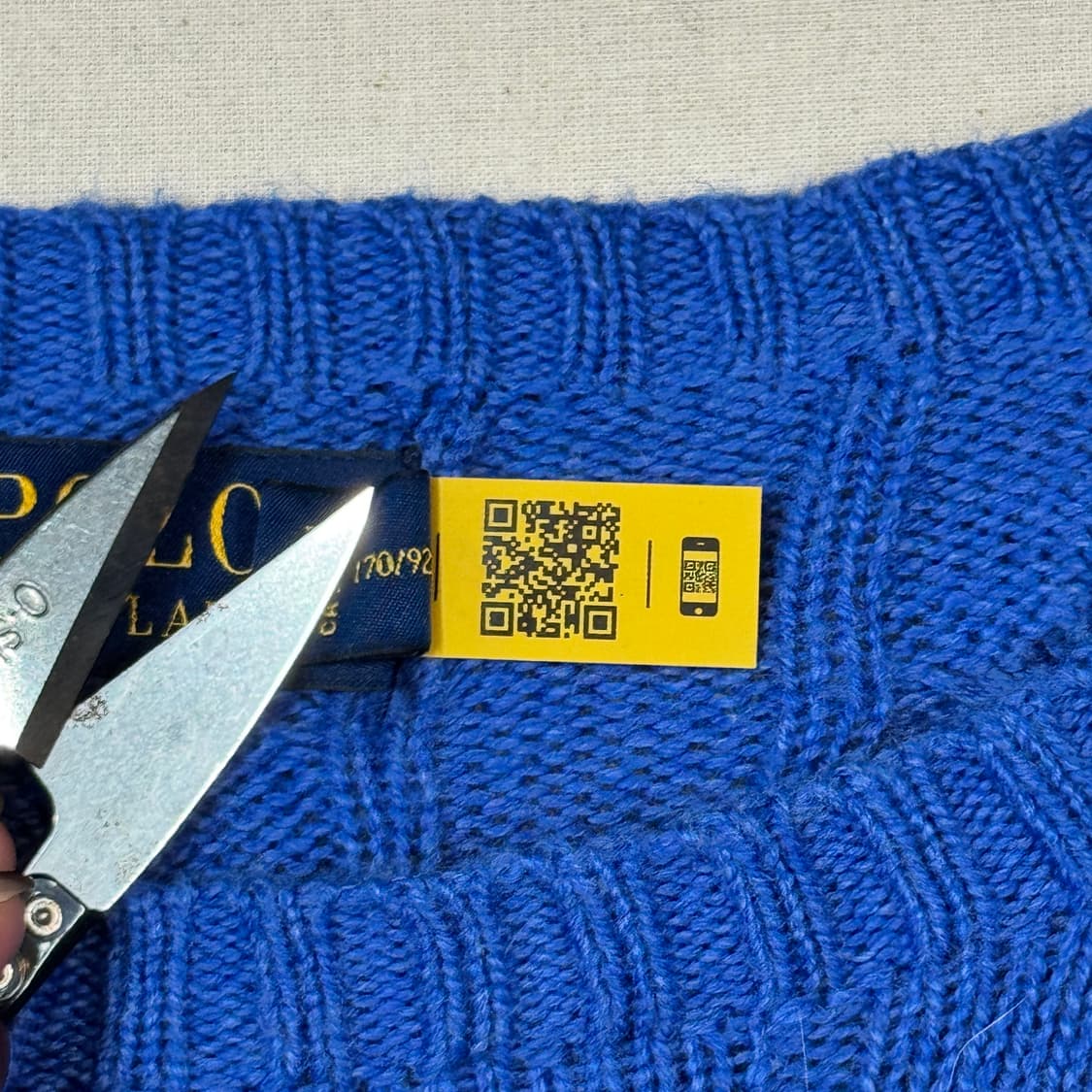 S) 폴로 랄프로렌 케이블 꽈배기 라운드넥 니트 신형 큐알탭 상품이미지8