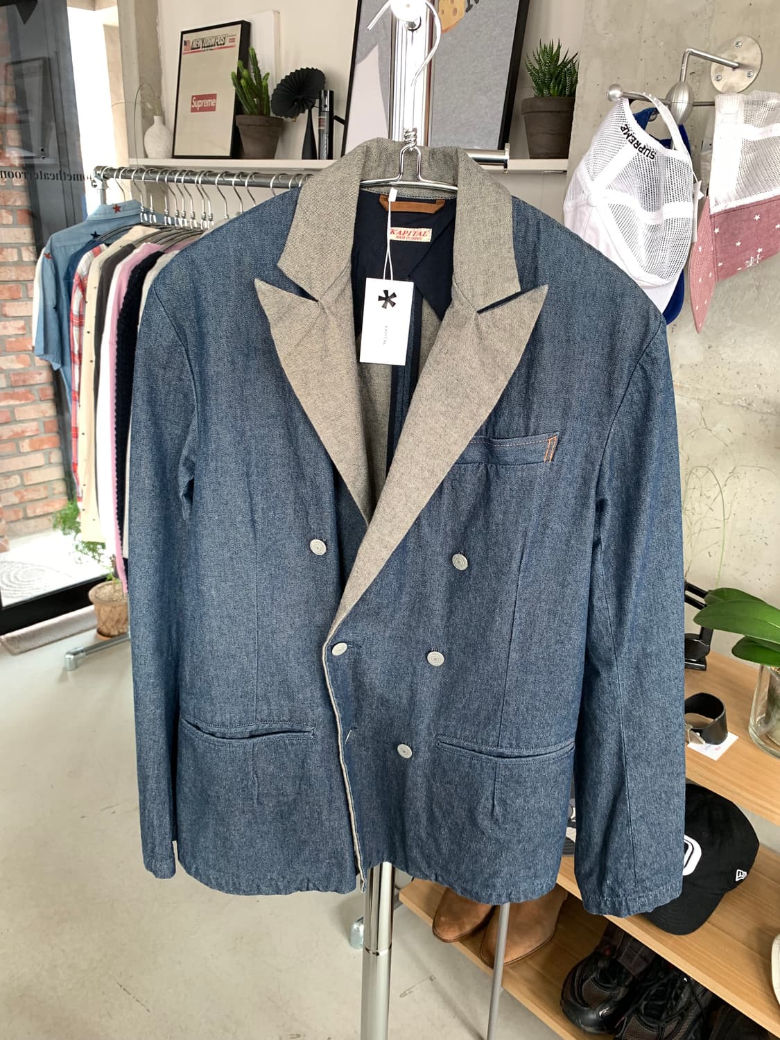 Kapital 캐피탈 데님 더블 블레이저 자켓 상품이미지1