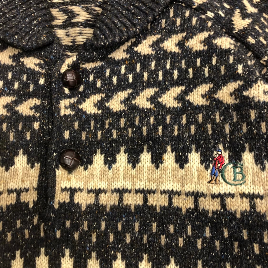 까르뜨블랑슈 울 패턴 카라 니트 스웨터 상품이미지3