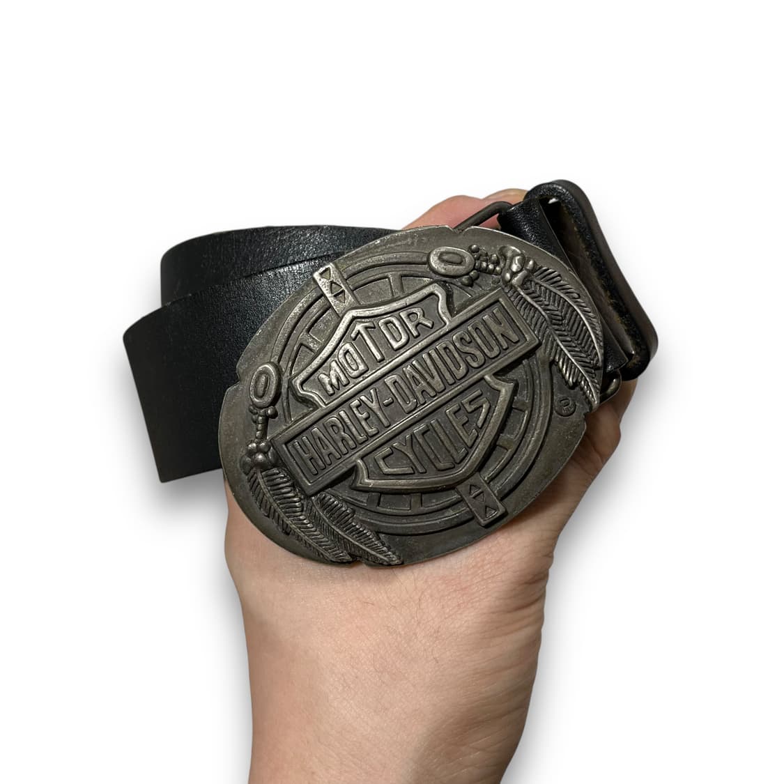 할리데이비슨 인디언 모터사이클 바이커 가죽 벨트 상품이미지3