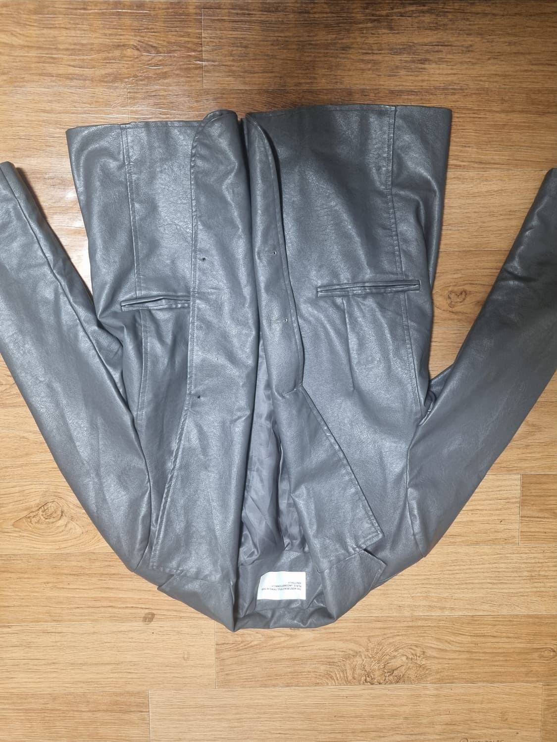 회색 가죽 블레이저 상품이미지1