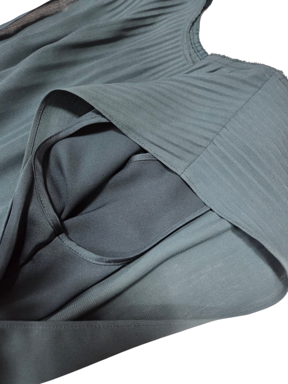 시스템 다크그린 민소매 플리츠 롱 원피스 S 상품이미지4