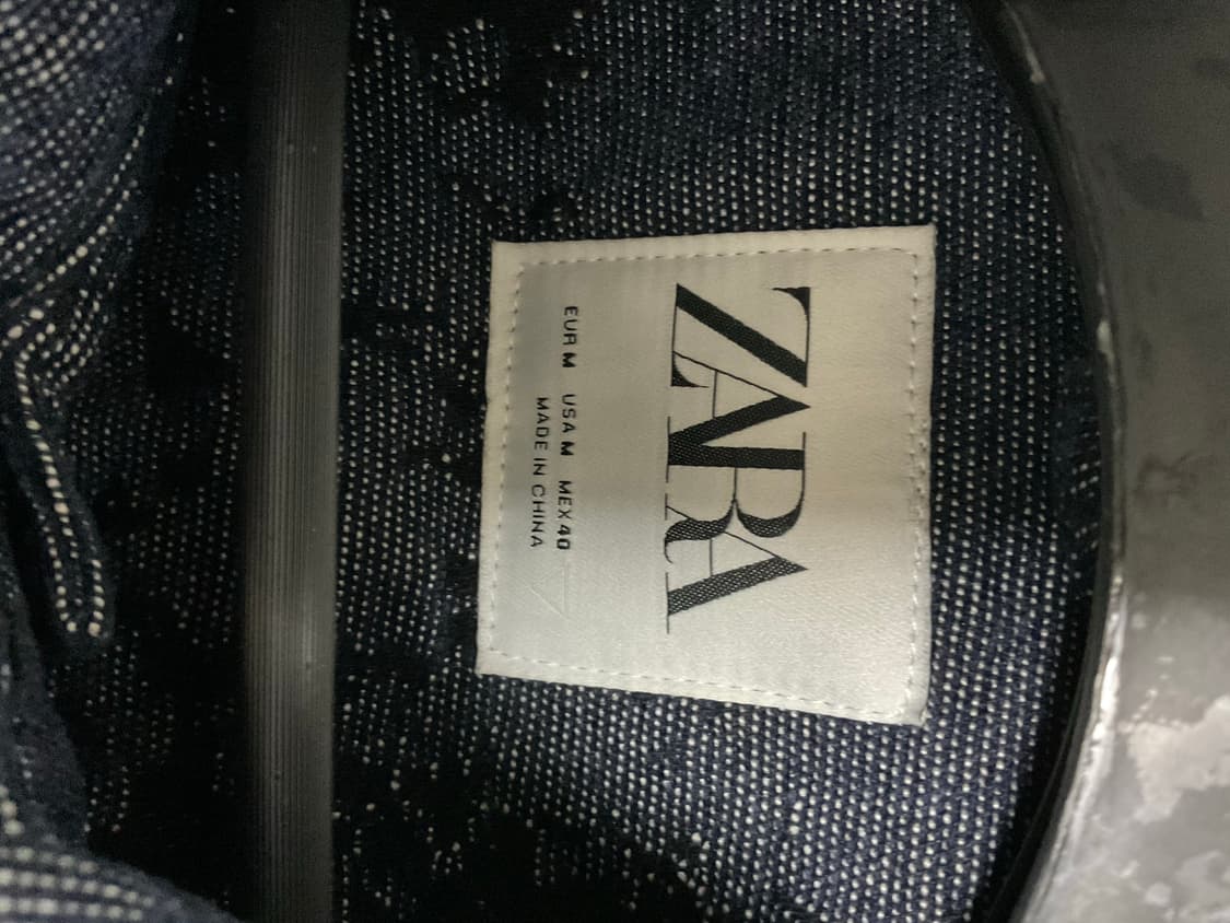 ZARA 자카드 패턴 데님 셋업 (자켓M/팬츠30) 상품이미지3