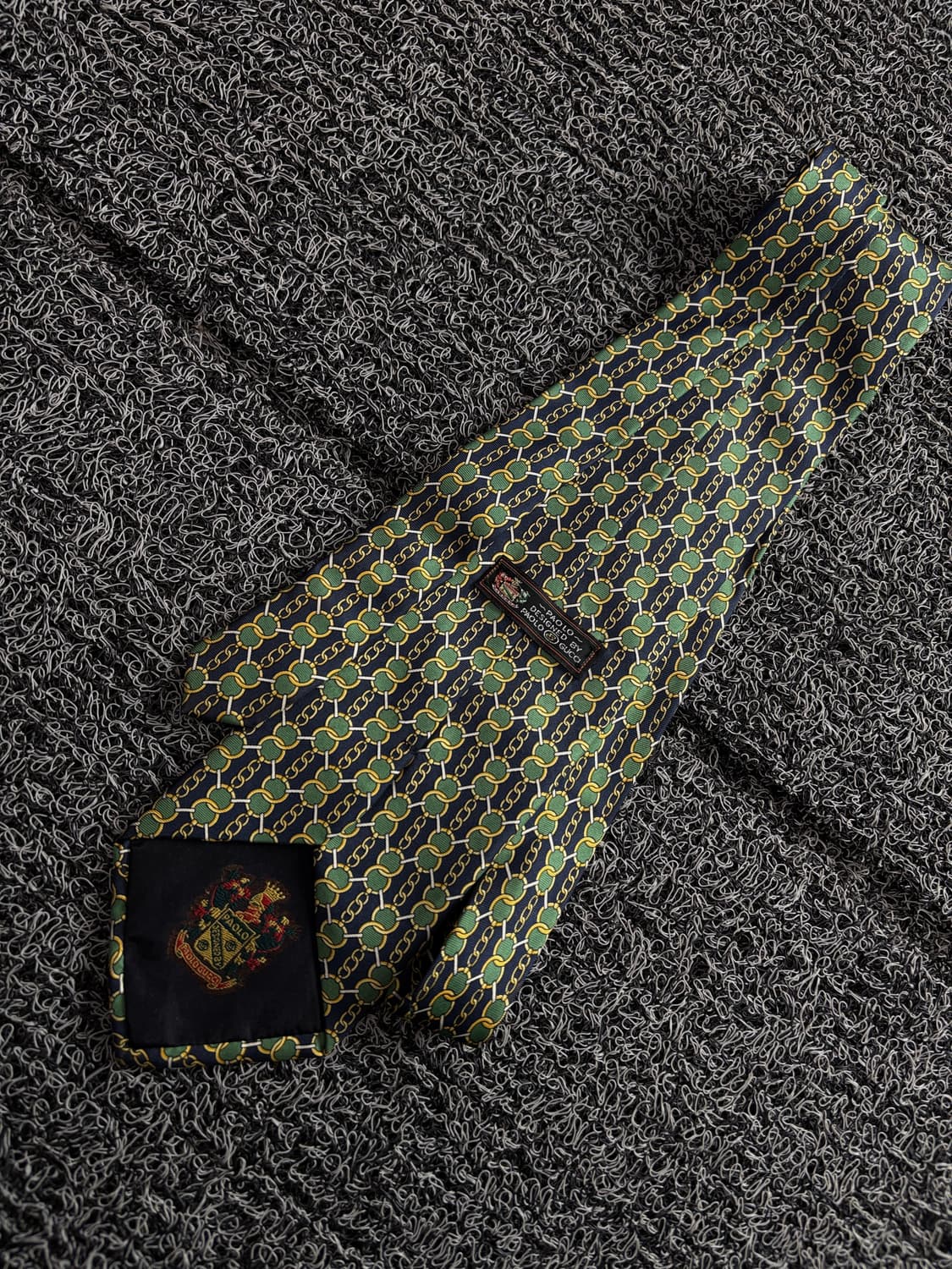 파올로 구찌 체인 체크 패턴 아카이브 넥타이 3929 상품이미지4