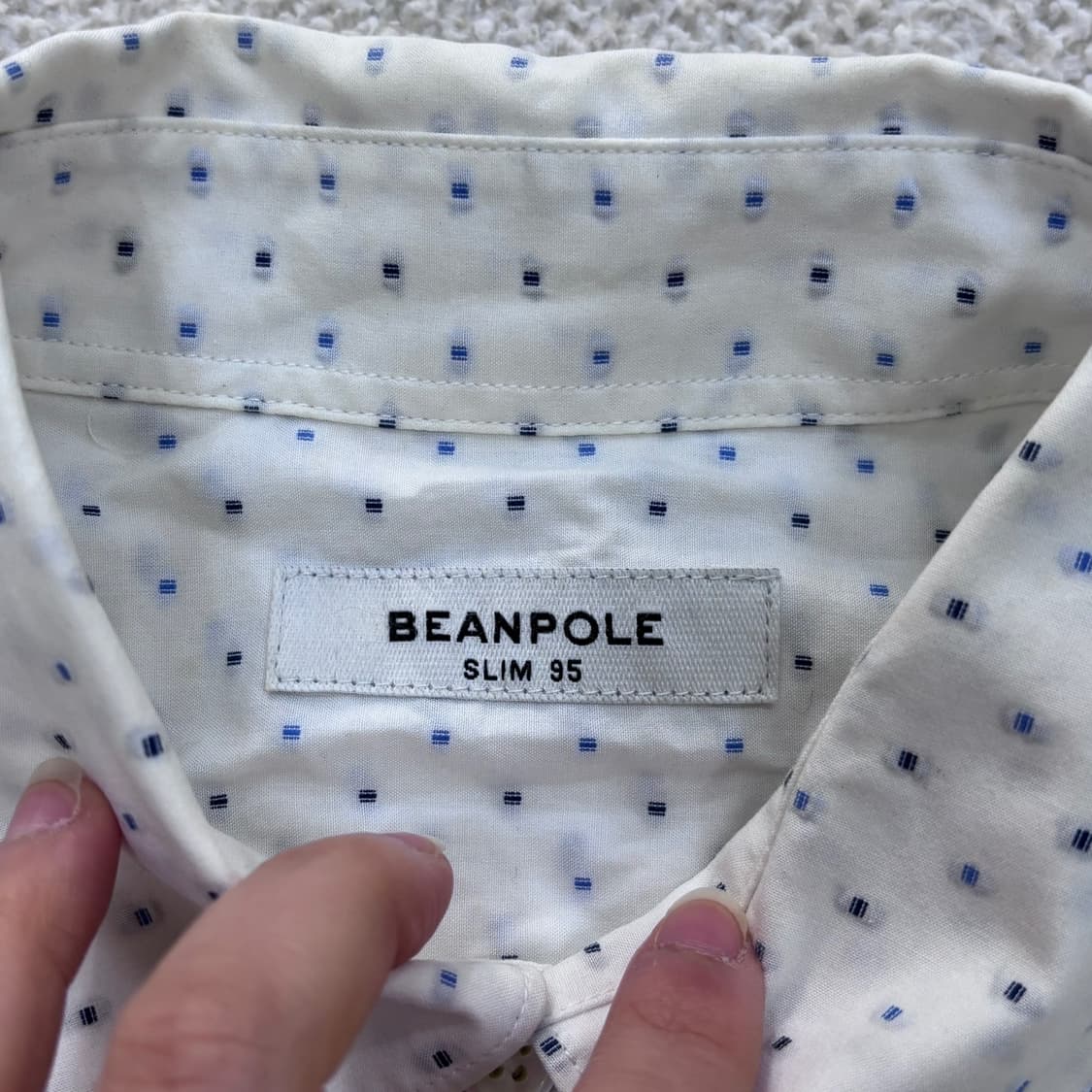 95 빈폴 슬림핏 남성 도트 셔츠 0401E 상품이미지3