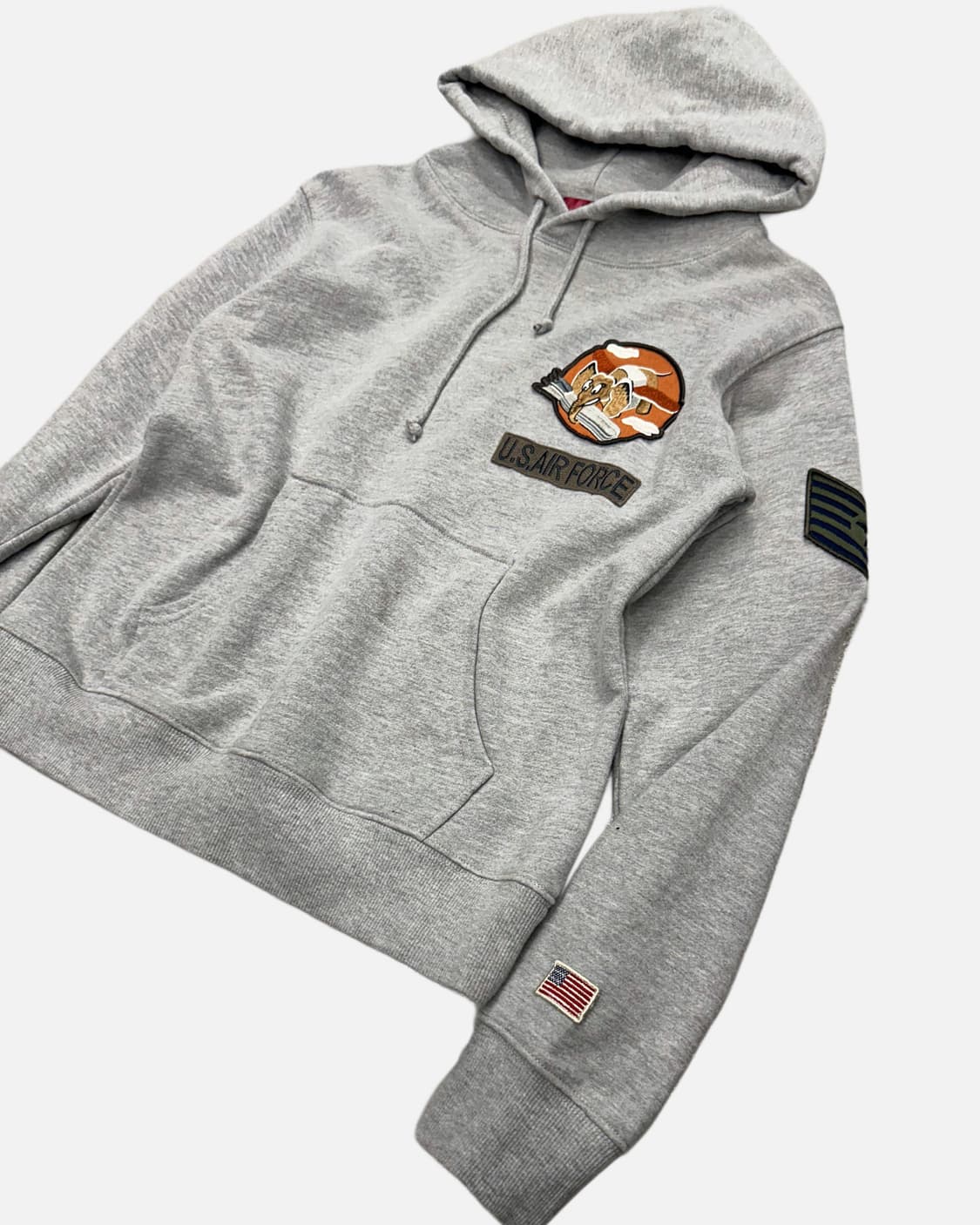 military patch crop hood t-shirt 상품이미지2