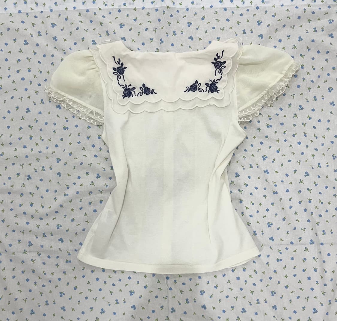 리즈리사 희귀매물 세일러 카라 로걀탑 히메갸루 블라우스 빈티지 모리일녀 상품이미지2