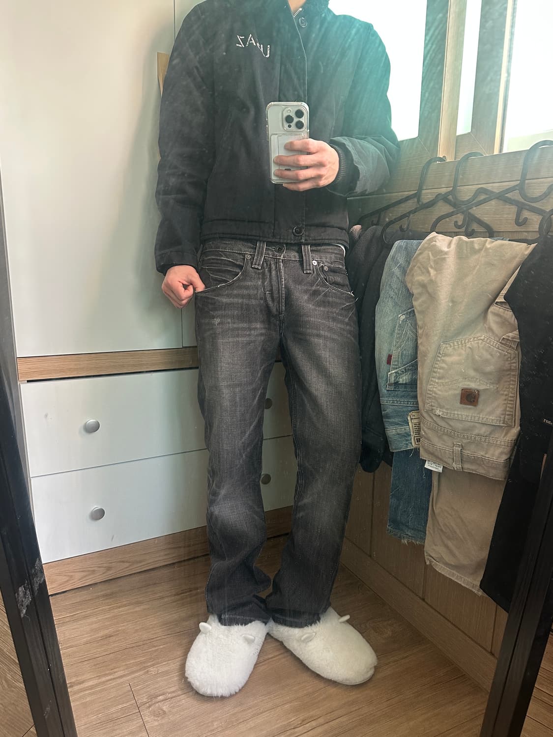 [31] 00s 리바이스 빈티지 흑청 데님 세미 부츠컷 상품이미지3