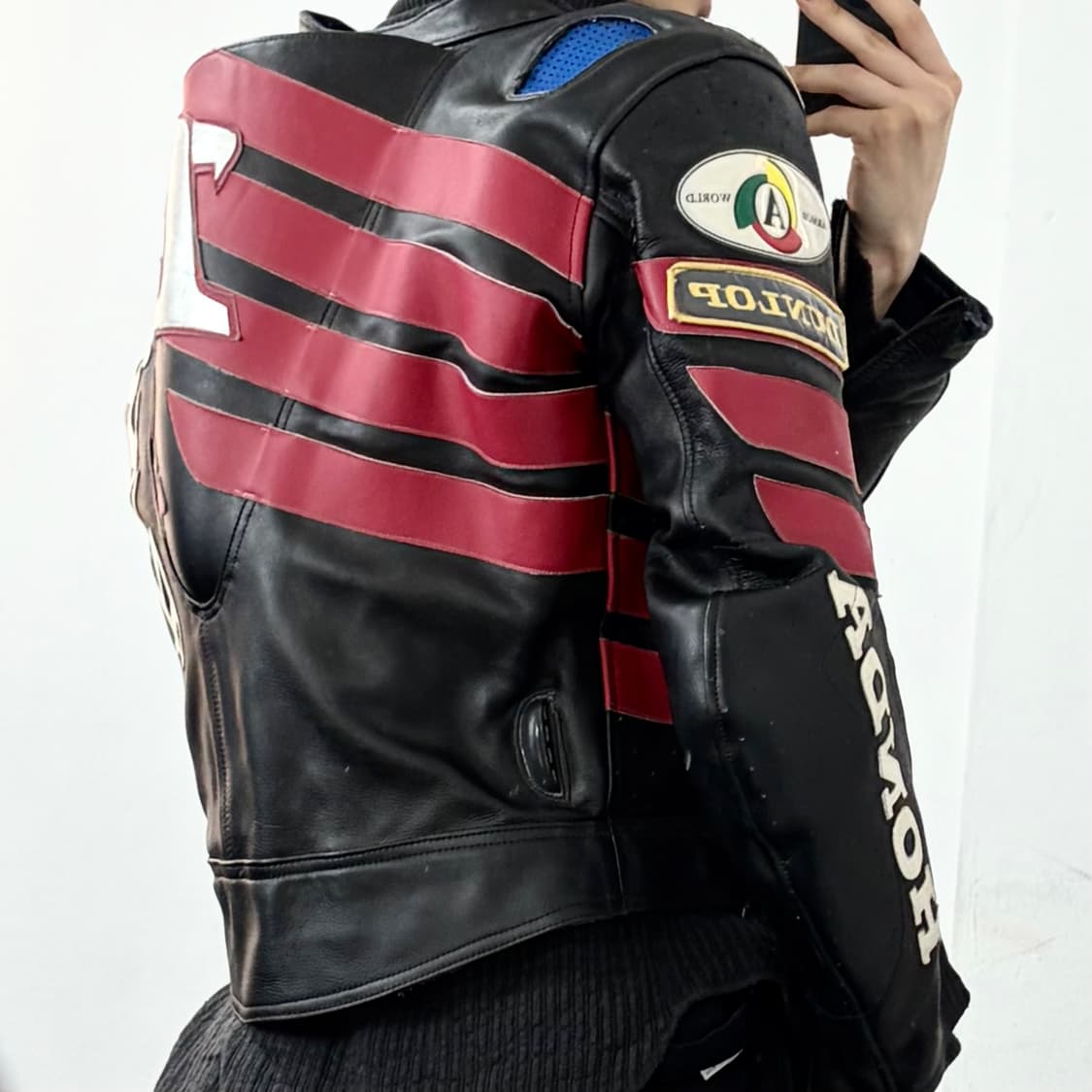 혼다 소가죽 레이싱 자켓 상품이미지3