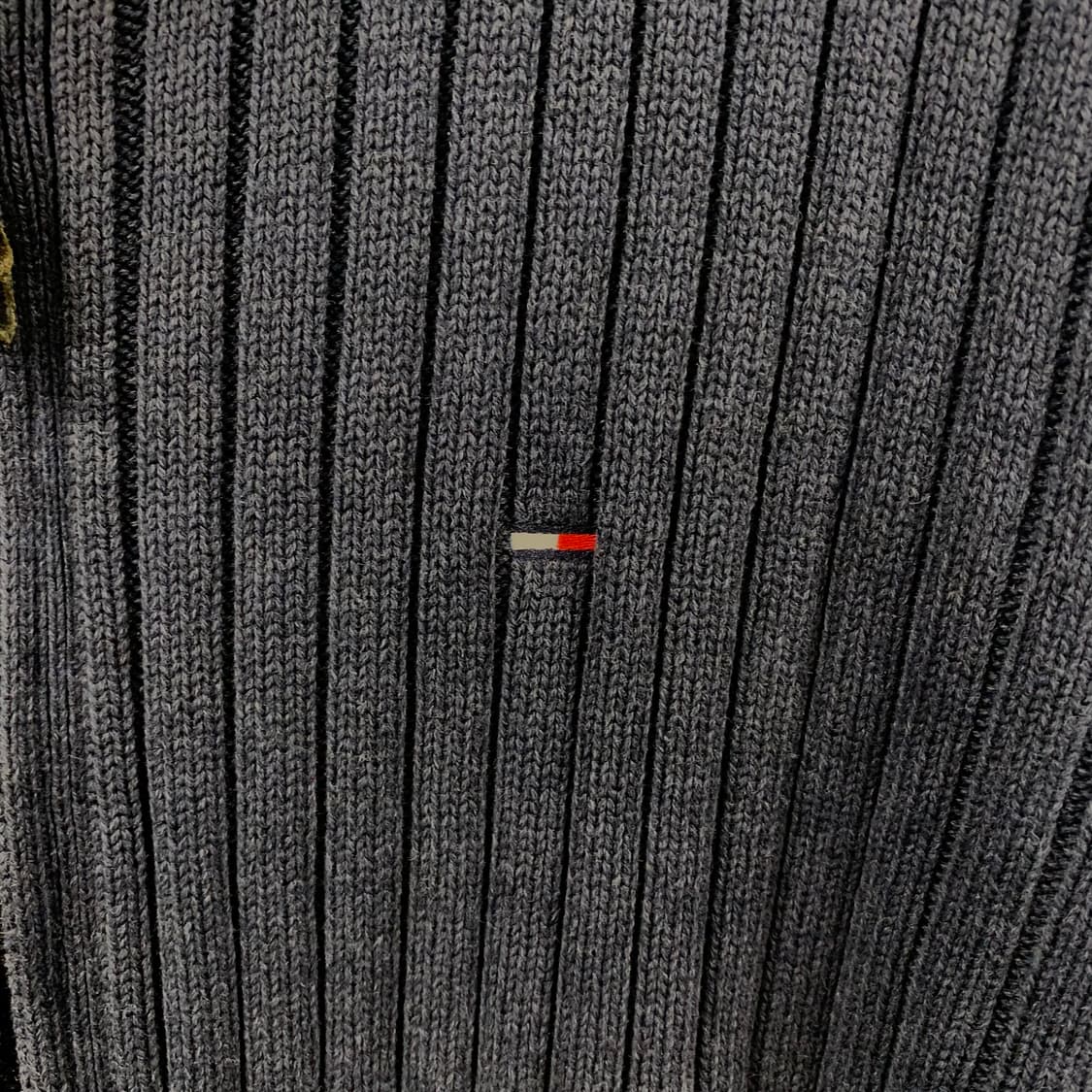 타미힐피거 자수로고 네이비 골지 니트 집업 가디건 상품이미지4