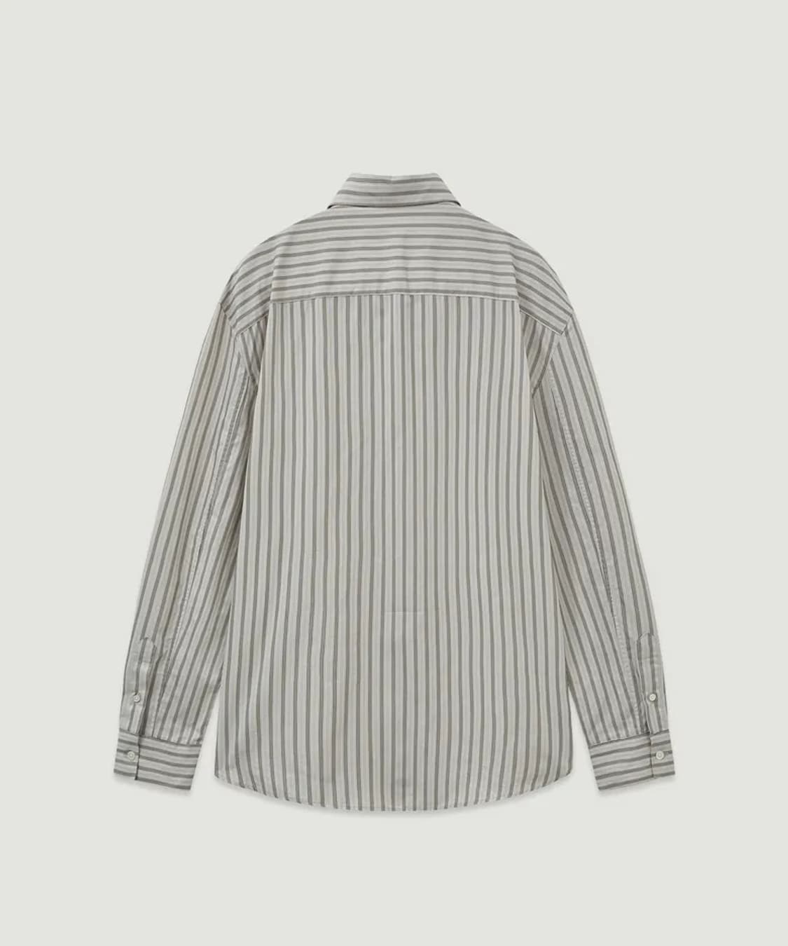 48) 엘무드 베르토 오가닉 코튼 셔츠 BEIGE STRIPE 상품이미지2