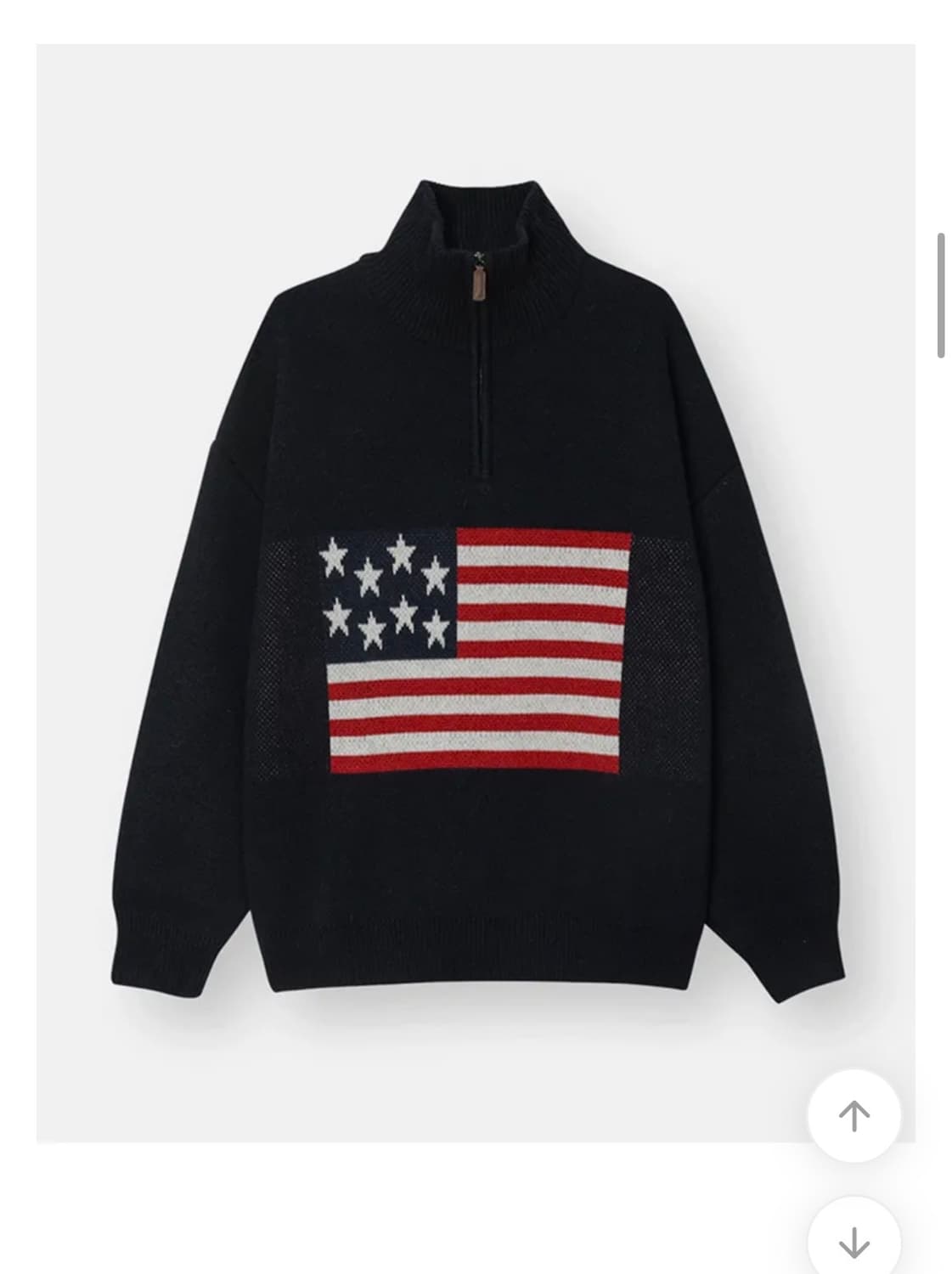 성조기 반집업 니트 상품이미지4