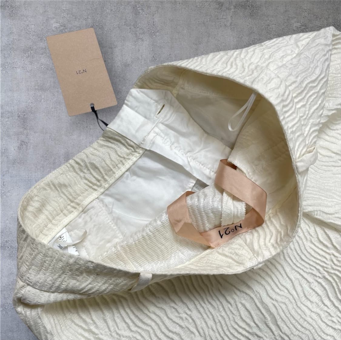 넘버투애니원 N21 크림 아세테이트 팬츠 38 상품이미지7