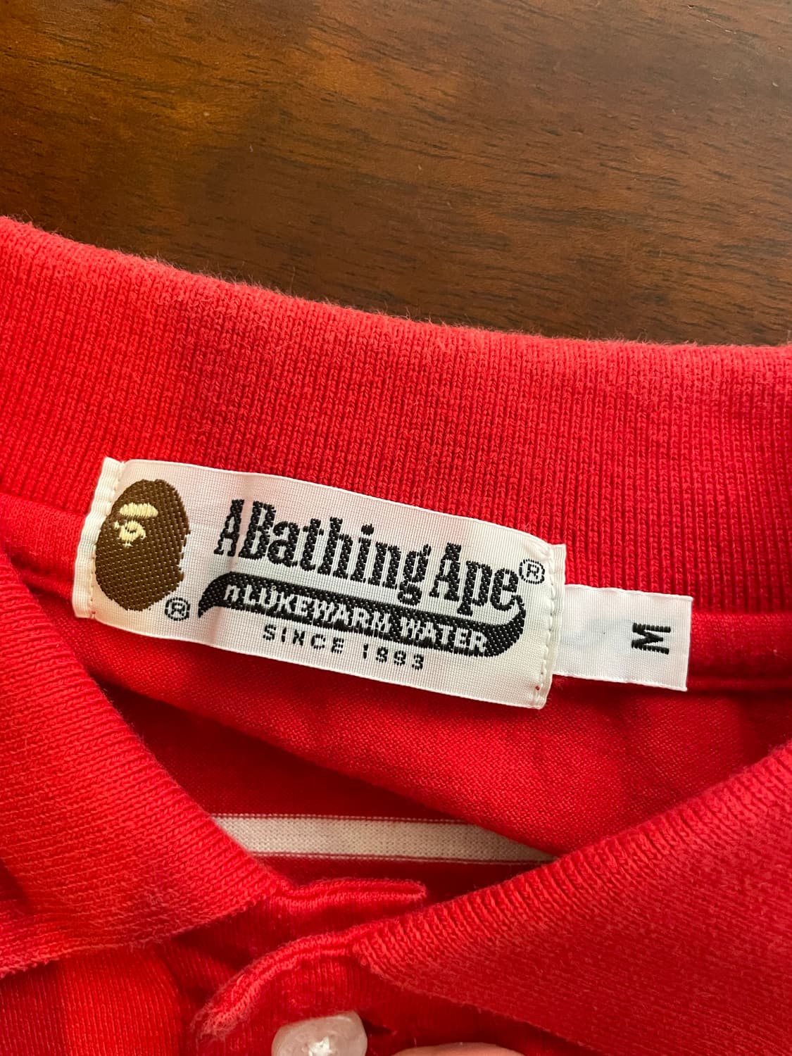 Bape 베이프 레드 카라티 M 상품이미지3