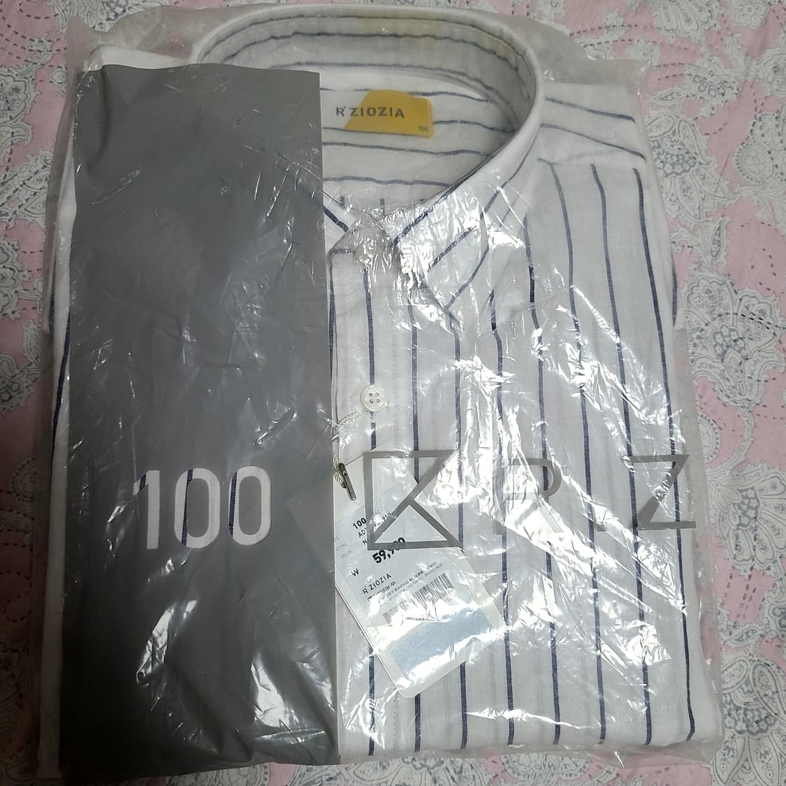 [원가6만원 새상품] ZIOZIA 지오지아 스트라이프 셔츠 L, 100 상품이미지1