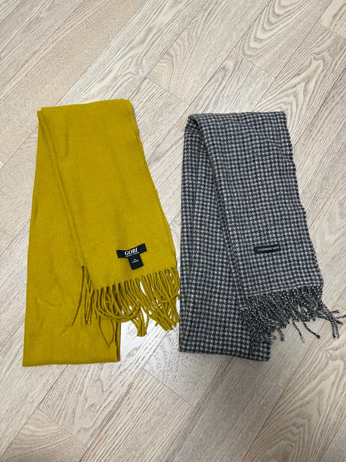GOBI 고비 캐시미어 남여공용머플러 (머스타드) 서비스 있음 상품이미지3