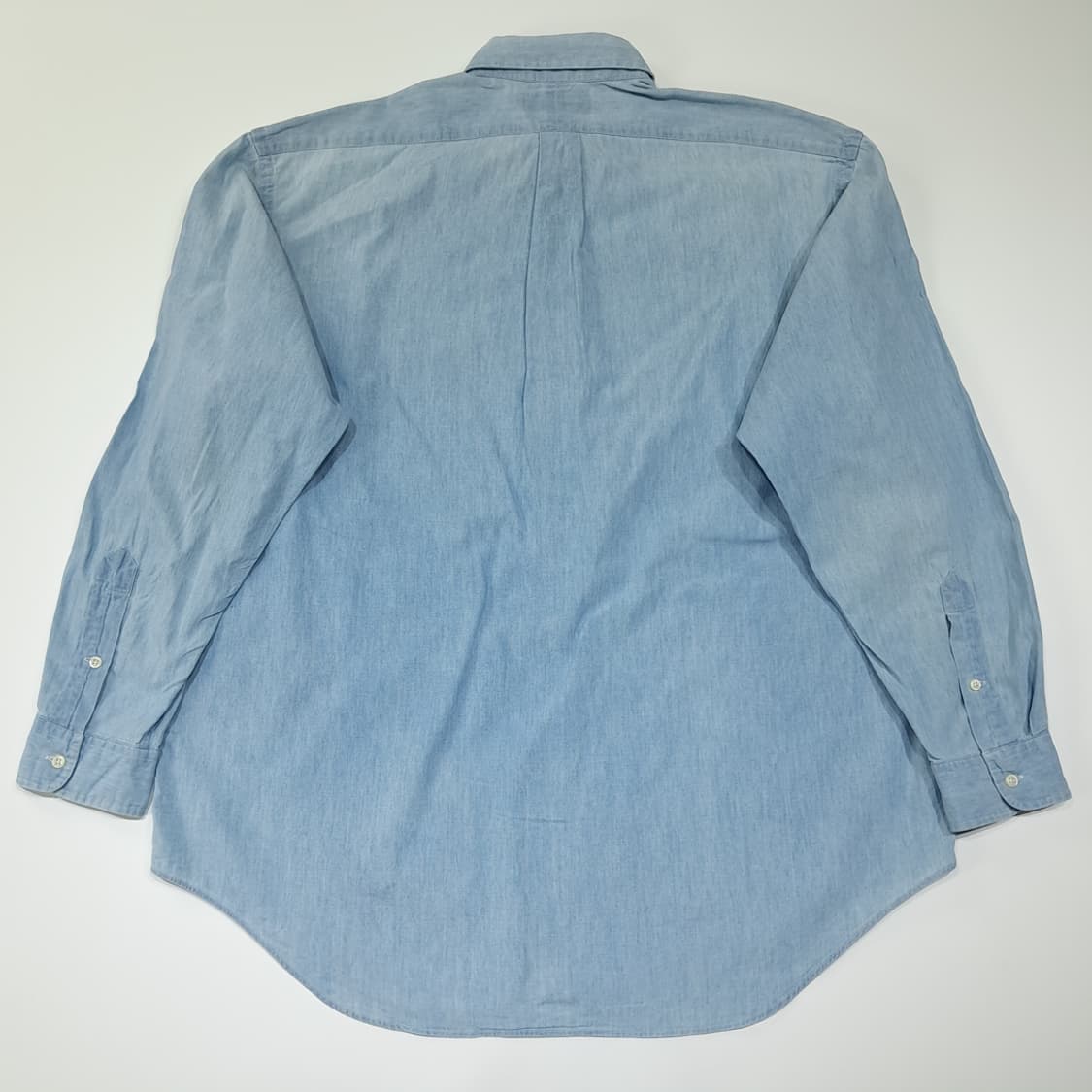 CL630 L 폴로 90s 코튼 빅셔츠 라인 샴브레이 셔츠 남방 상품이미지6