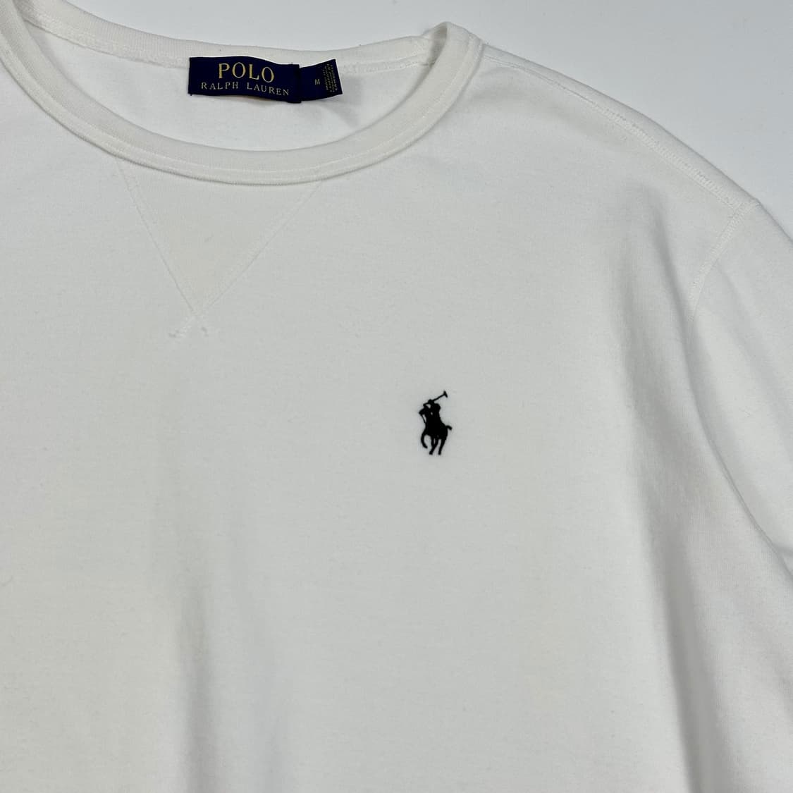 폴로 랄프로렌 클래식 크루넥 맨투맨 화이트 M 상품이미지3