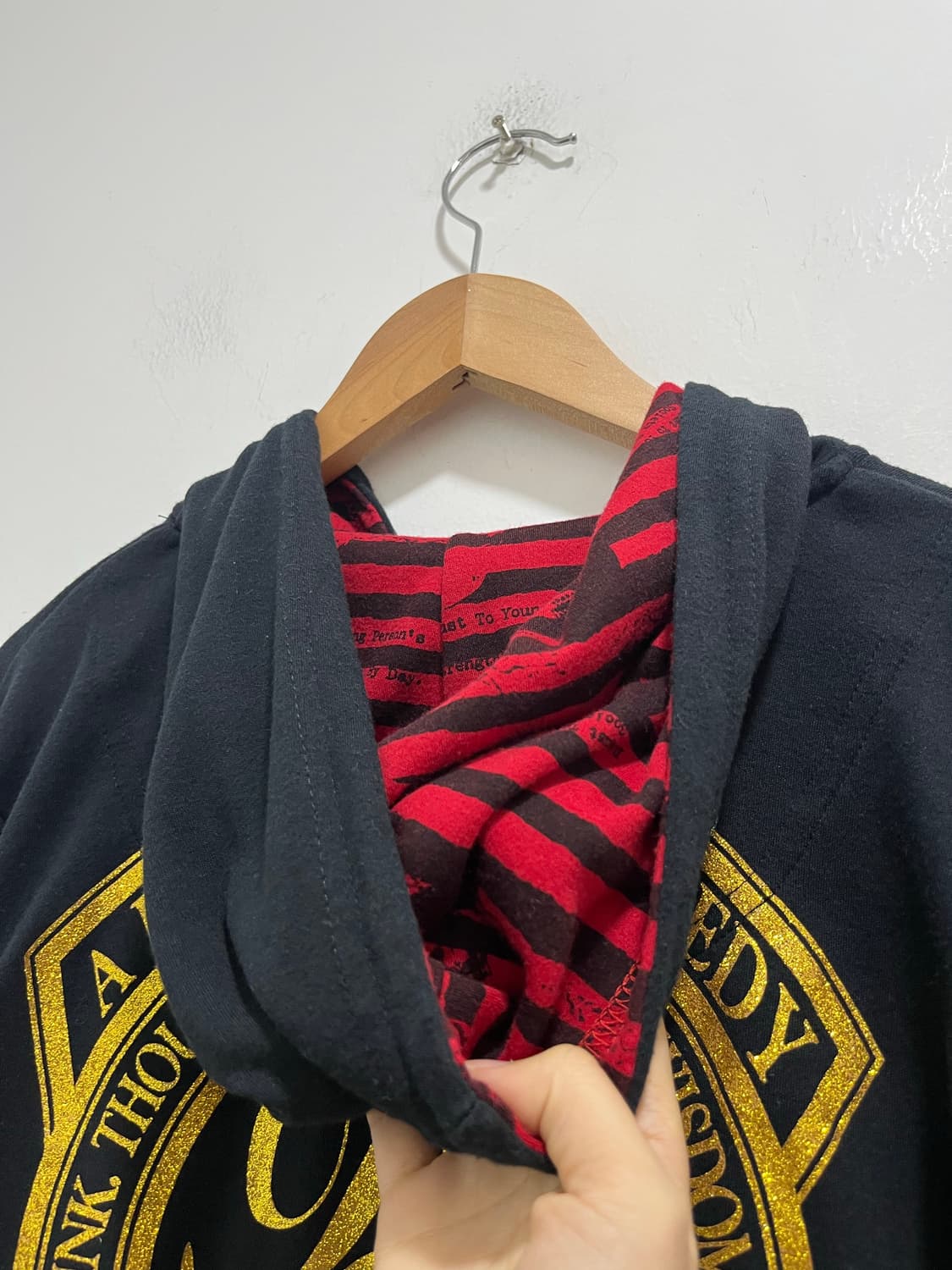 y2k 락펑크 골드 글리터 레터링 프린팅 후드집업  상품이미지8