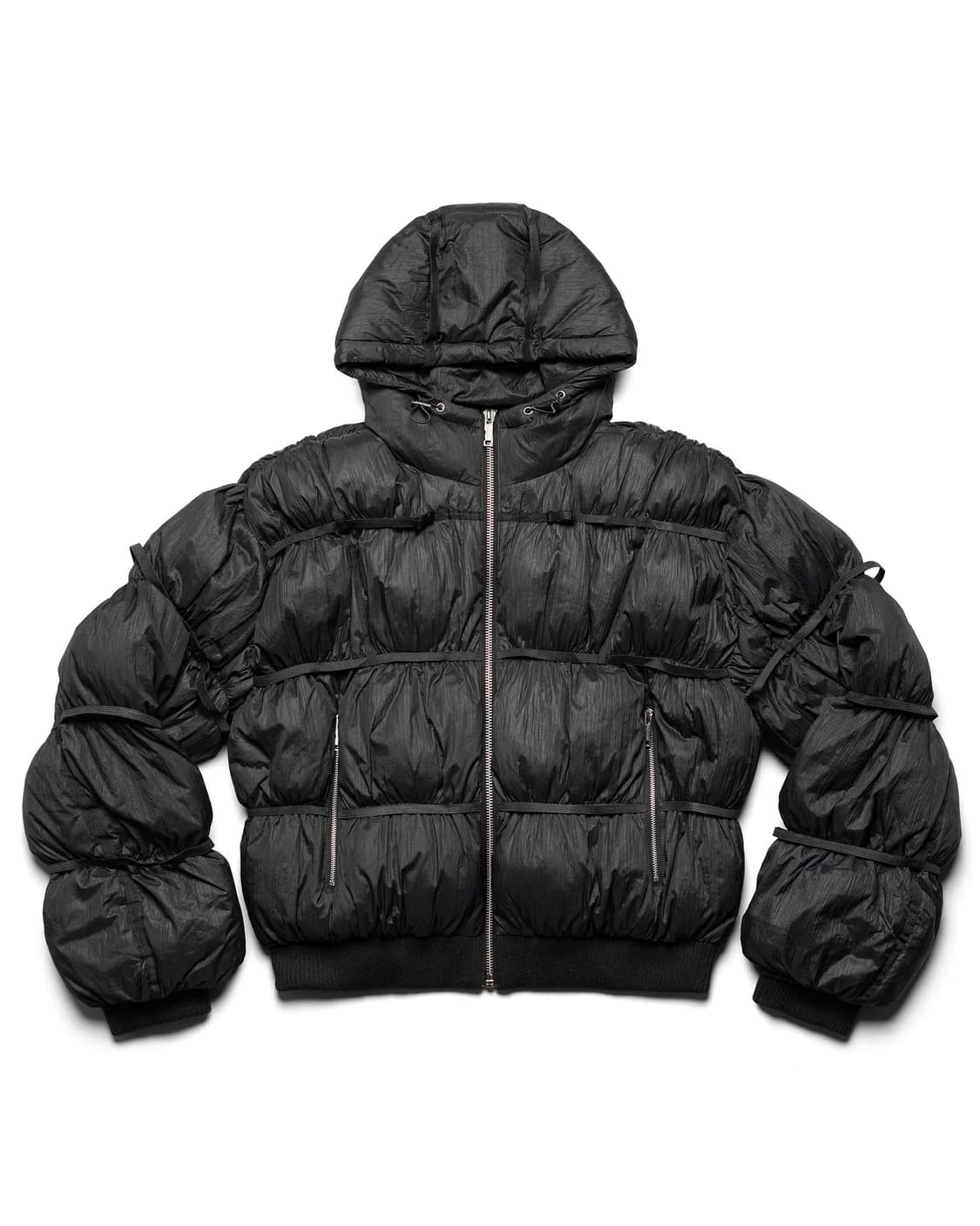 Racerworldwide black puffer jacket 상품이미지4
