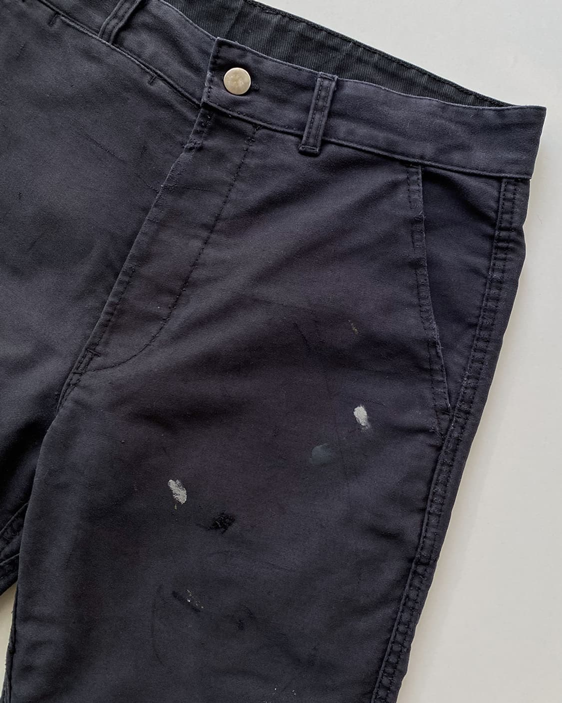 빈티지 오리지널 몰스킨 리페어 페인팅 프렌치 워크팬츠 상품이미지5