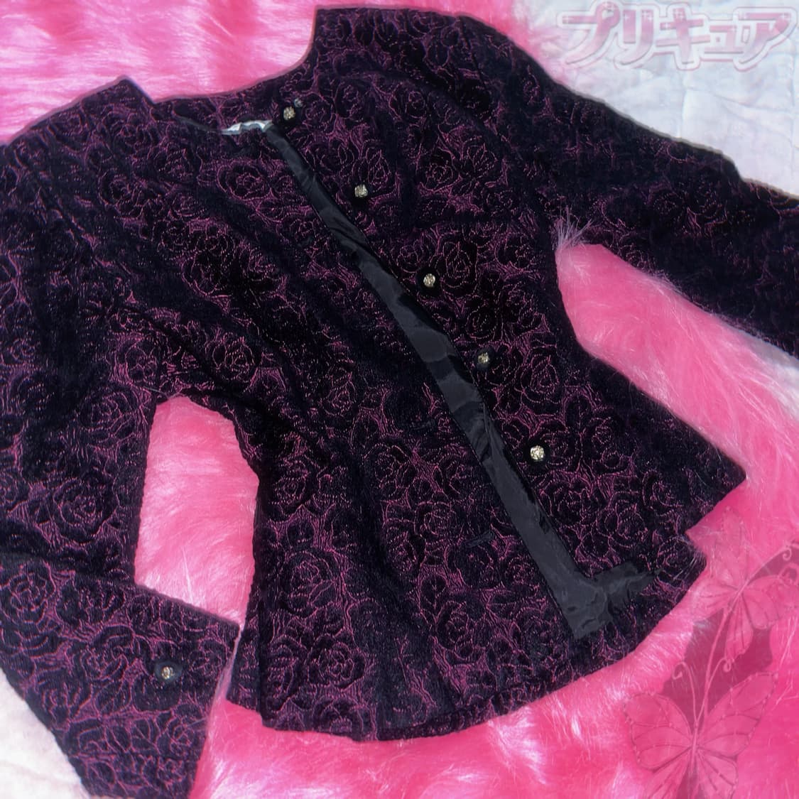 나나 무드 고딕 로즈 자수 슬림핏 자켓 상품이미지3