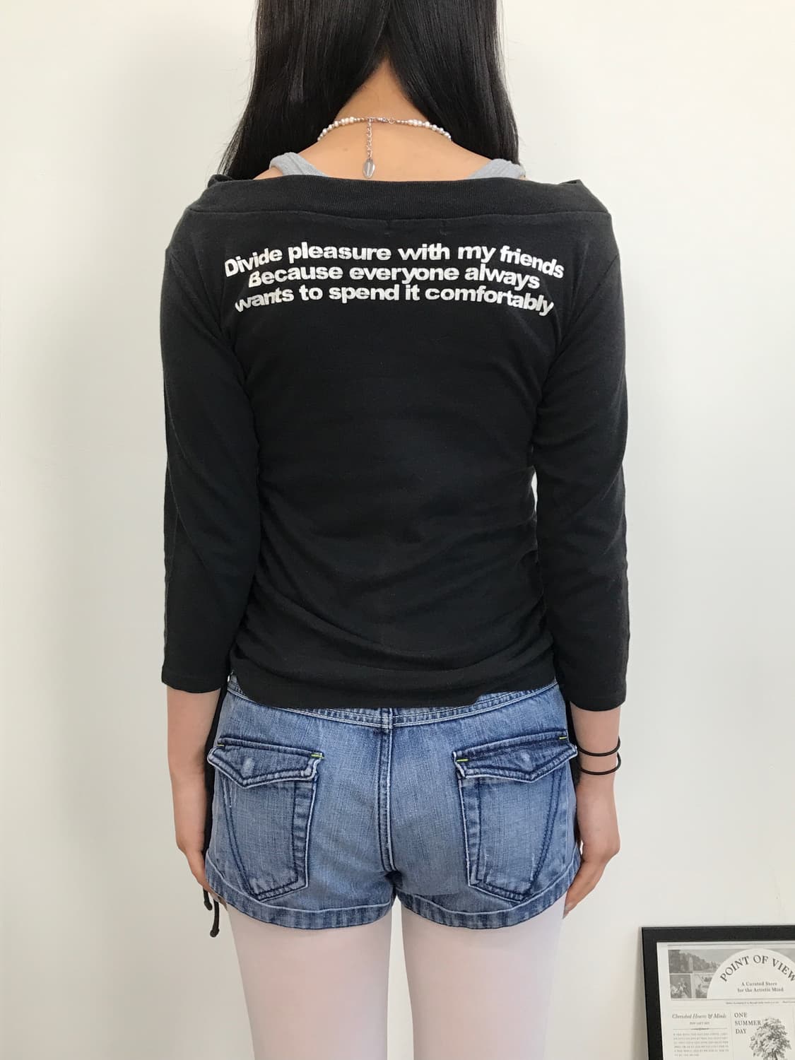 Jpn Y2k Black Lettering Graphic Tee 상품이미지4