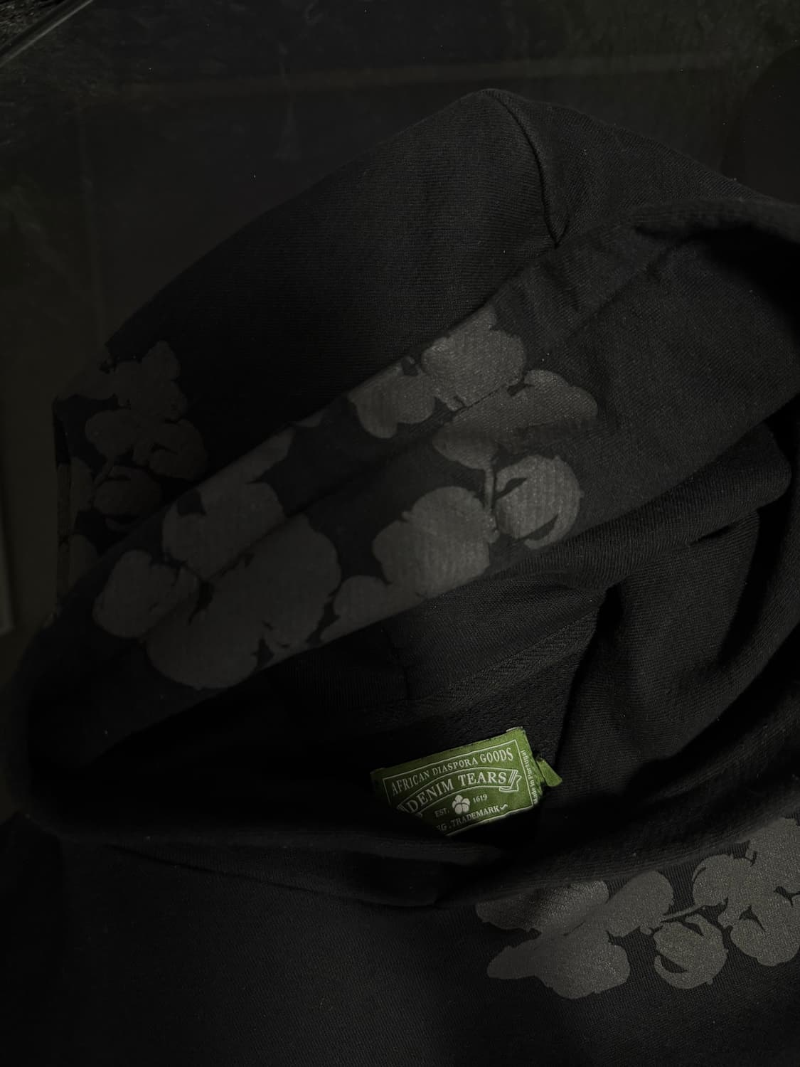 데님티어스 블랙 후드티 S 상품이미지4