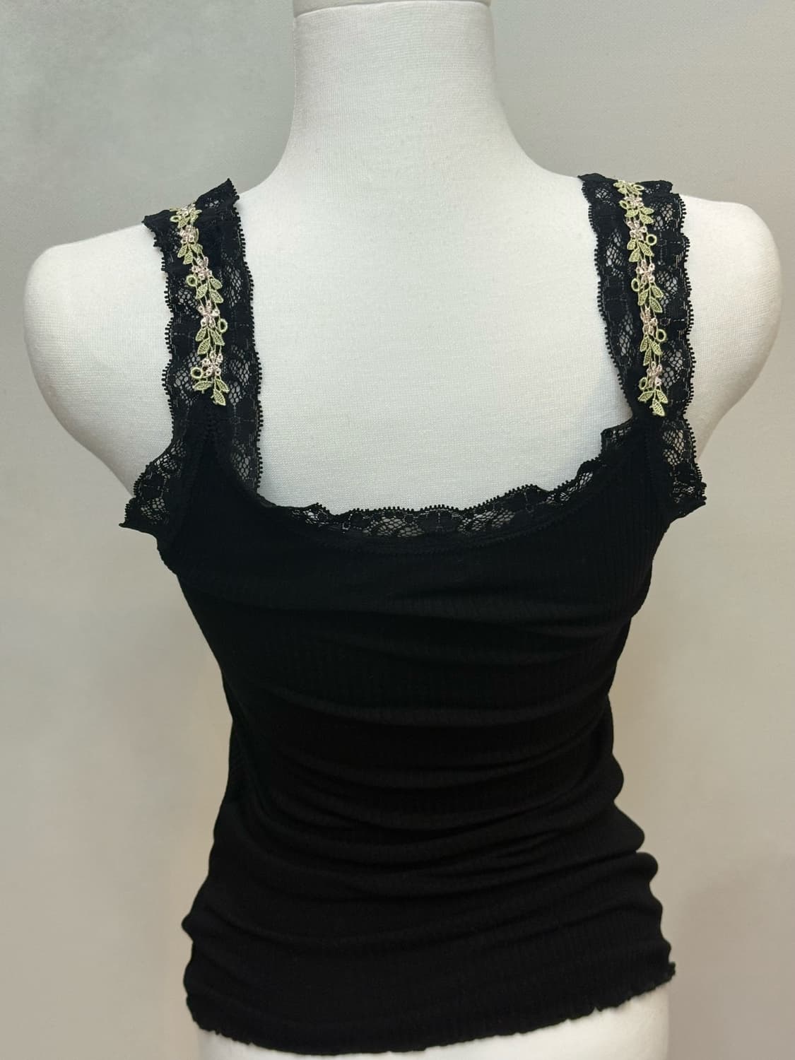 블랙 슬리브리스 /엑시즈팜깔 리즈리사깔 상품이미지2