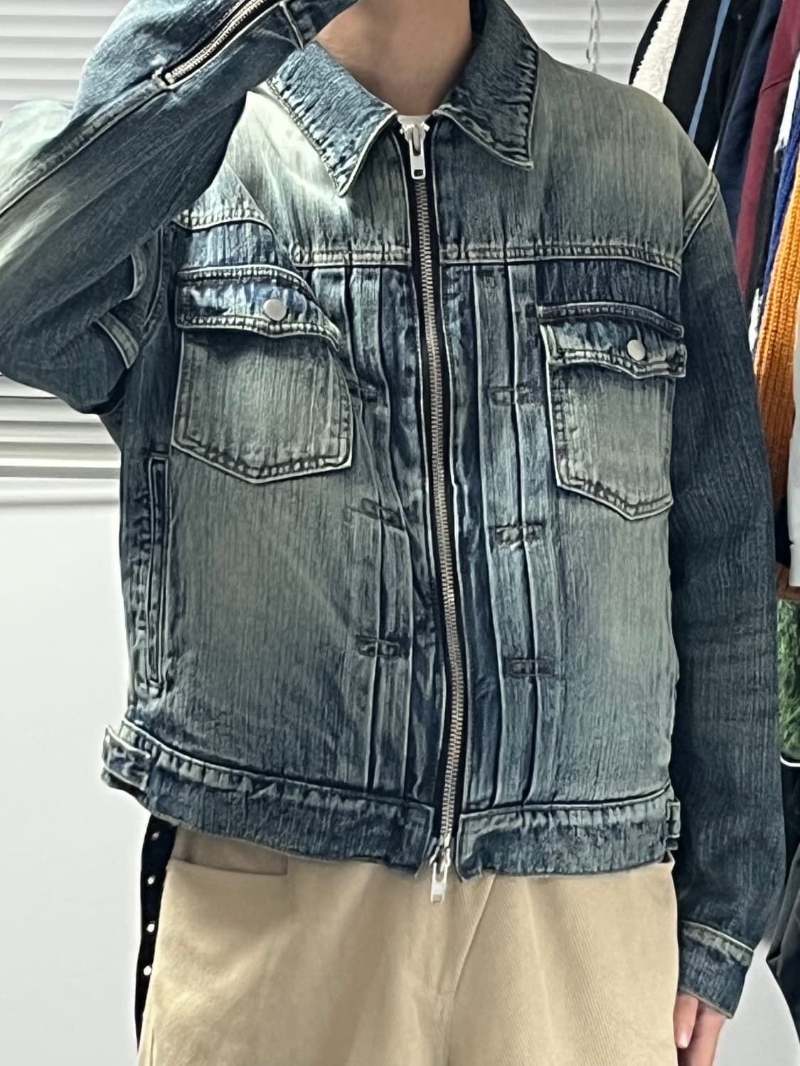 2) 카미엔 트러커 자켓 오아시스 블루 상품이미지3