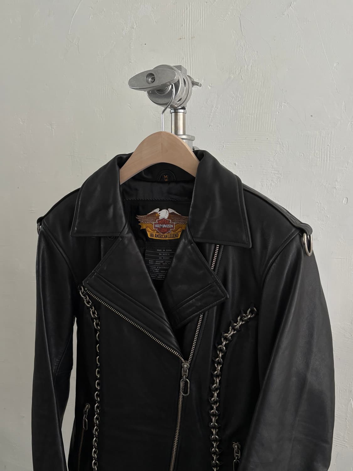 Harley-Davidson 할리 데이비슨 체인 레더 라이더 자켓 상품이미지2