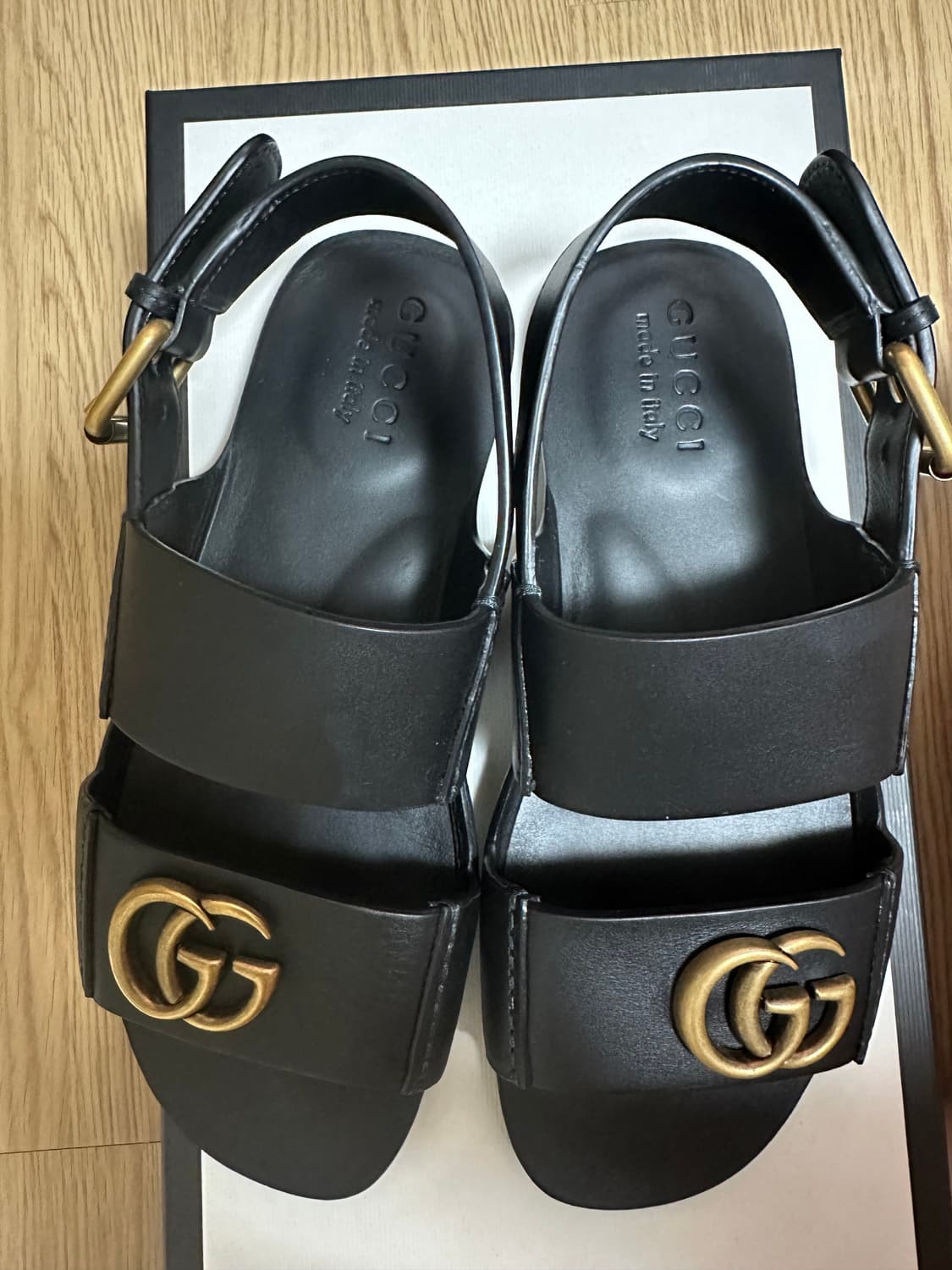 구찌 남성 GG샌들 블랙(5UK) 상품이미지2
