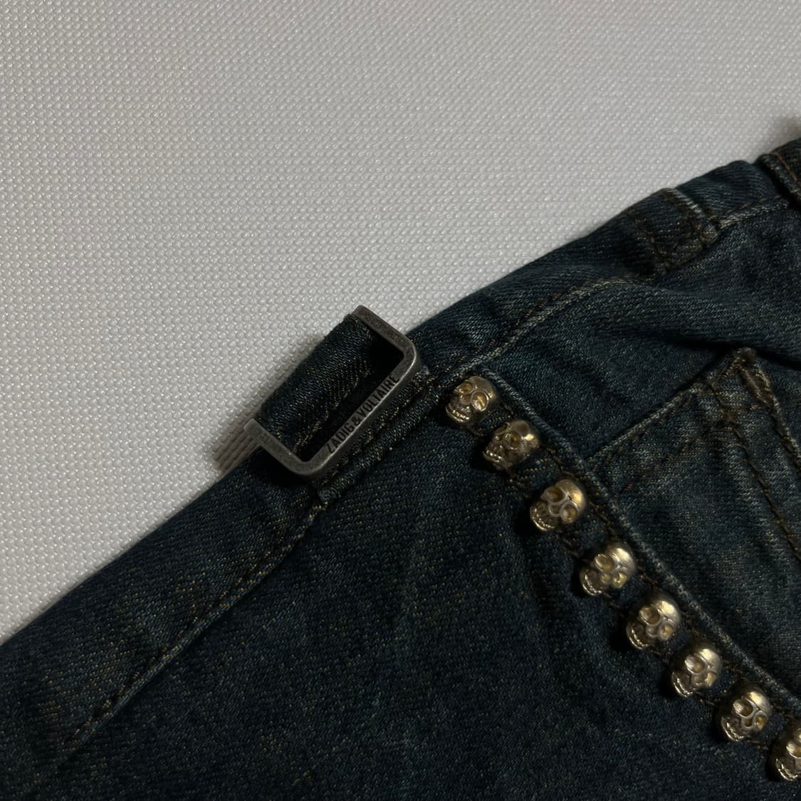 쟈딕앤볼테르 해골 스터드 데님 반바지 컷오프 38 상품이미지5