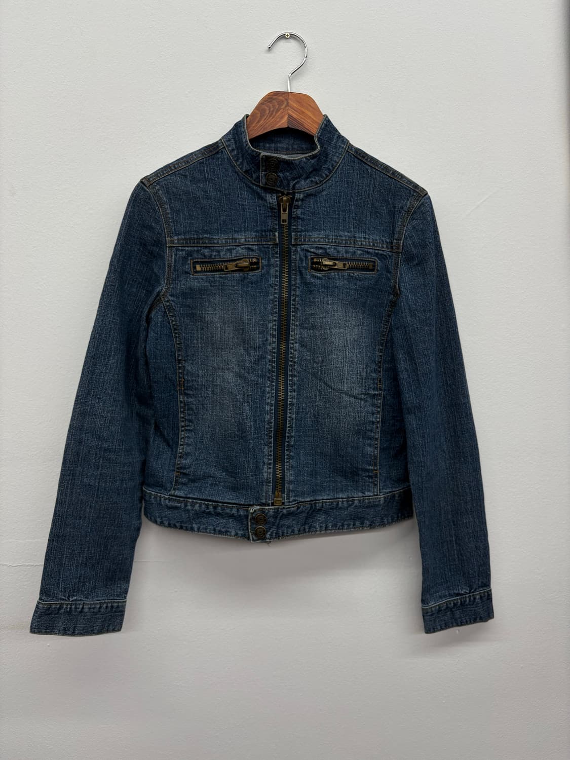 armor jeans 하이넥 데님 자켓 상품이미지3