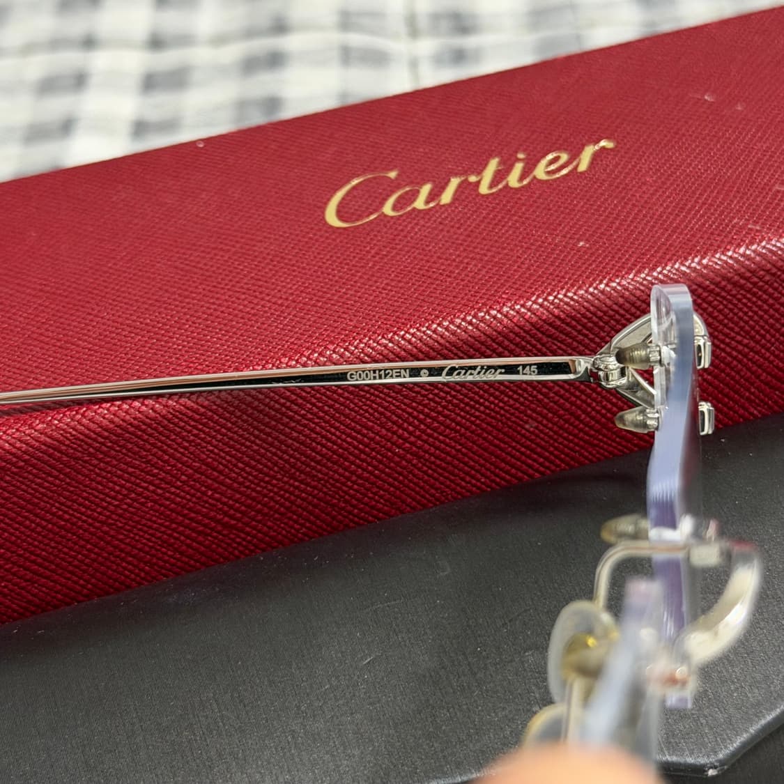 (OS) Cartier 까르띠에 C 데코 무테 안경 은장 상품이미지7